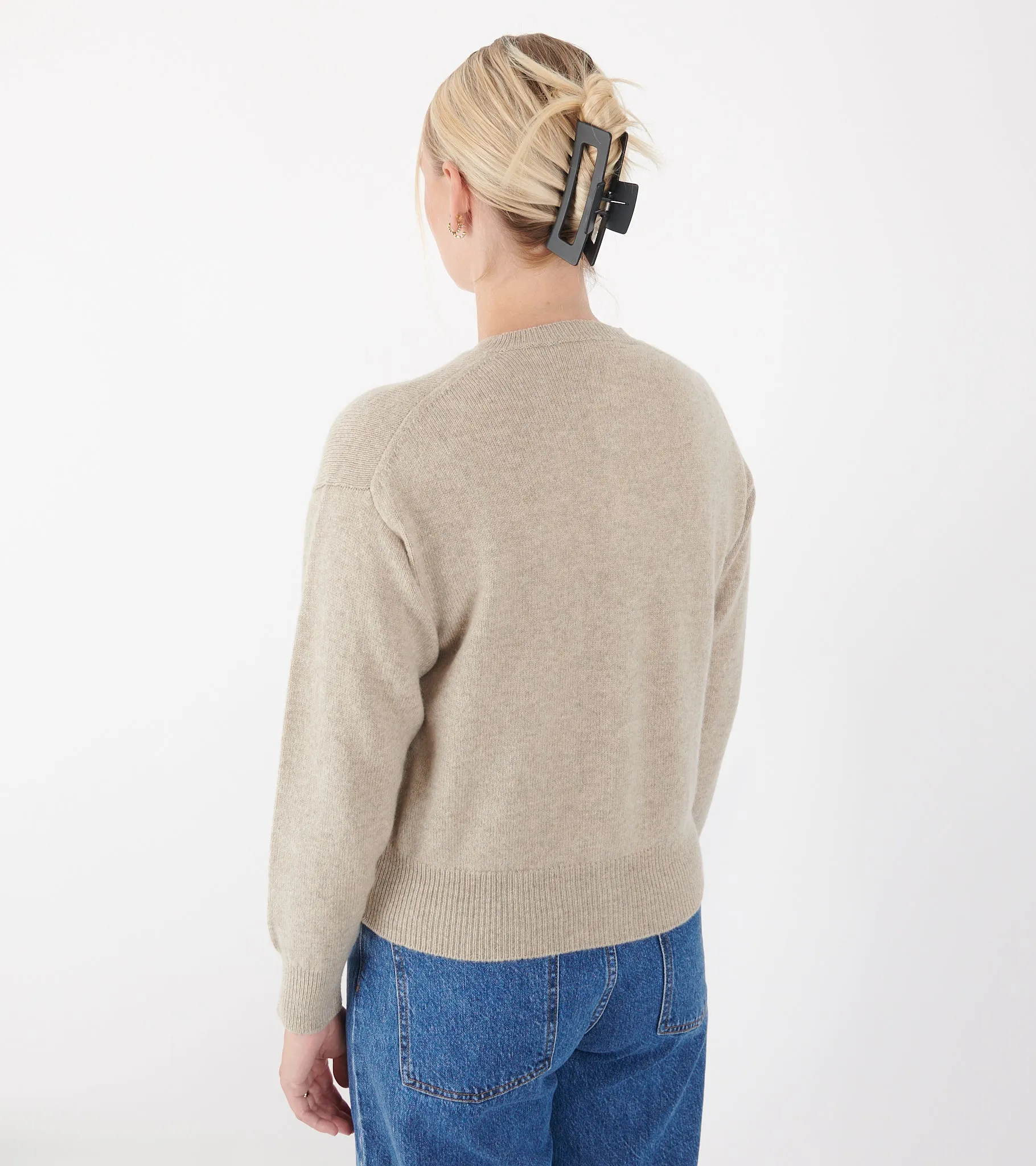 Ada Crewneck Cardigan Oat sold by Dr. Adams product image thumbnail 5