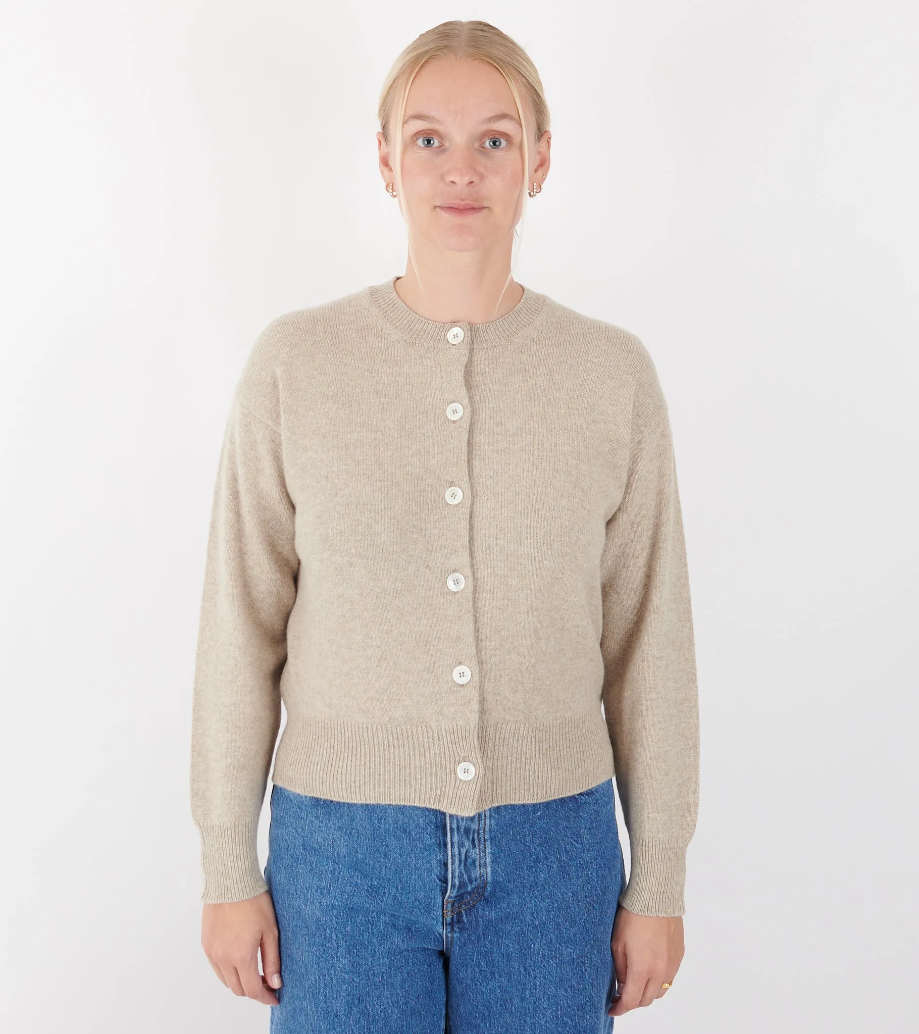 Ada Crewneck Cardigan Oat sold by Dr. Adams product image thumbnail 2