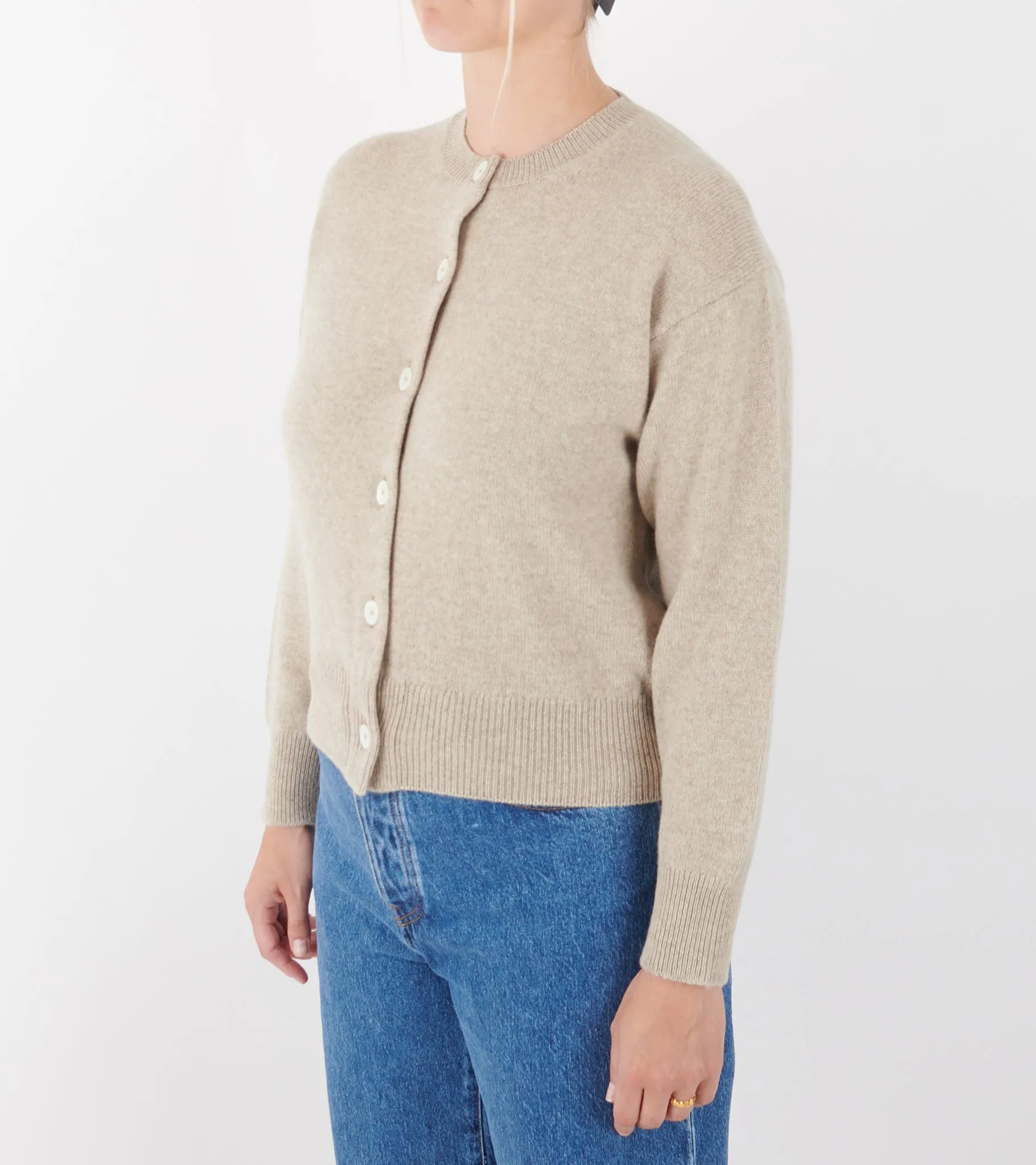 Ada Crewneck Cardigan Oat sold by Dr. Adams product image thumbnail 3
