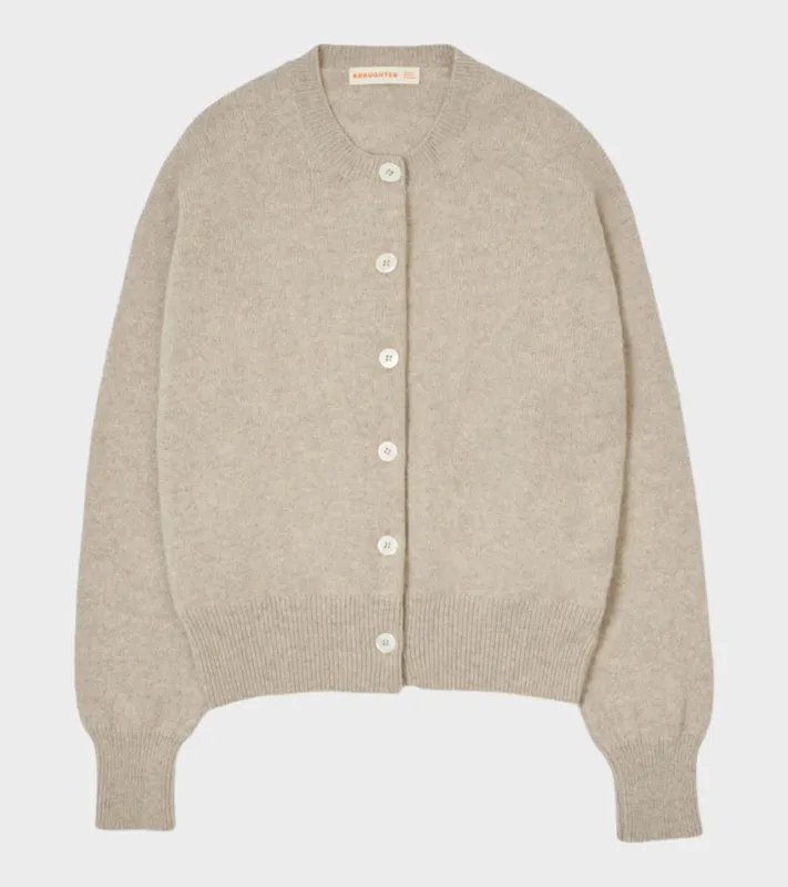 Ada Crewneck Cardigan Oat sold by Dr. Adams