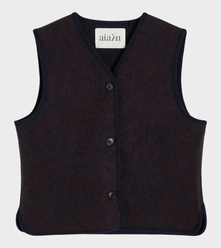 Hilda Vest Navy Melange sold by Dr. Adams