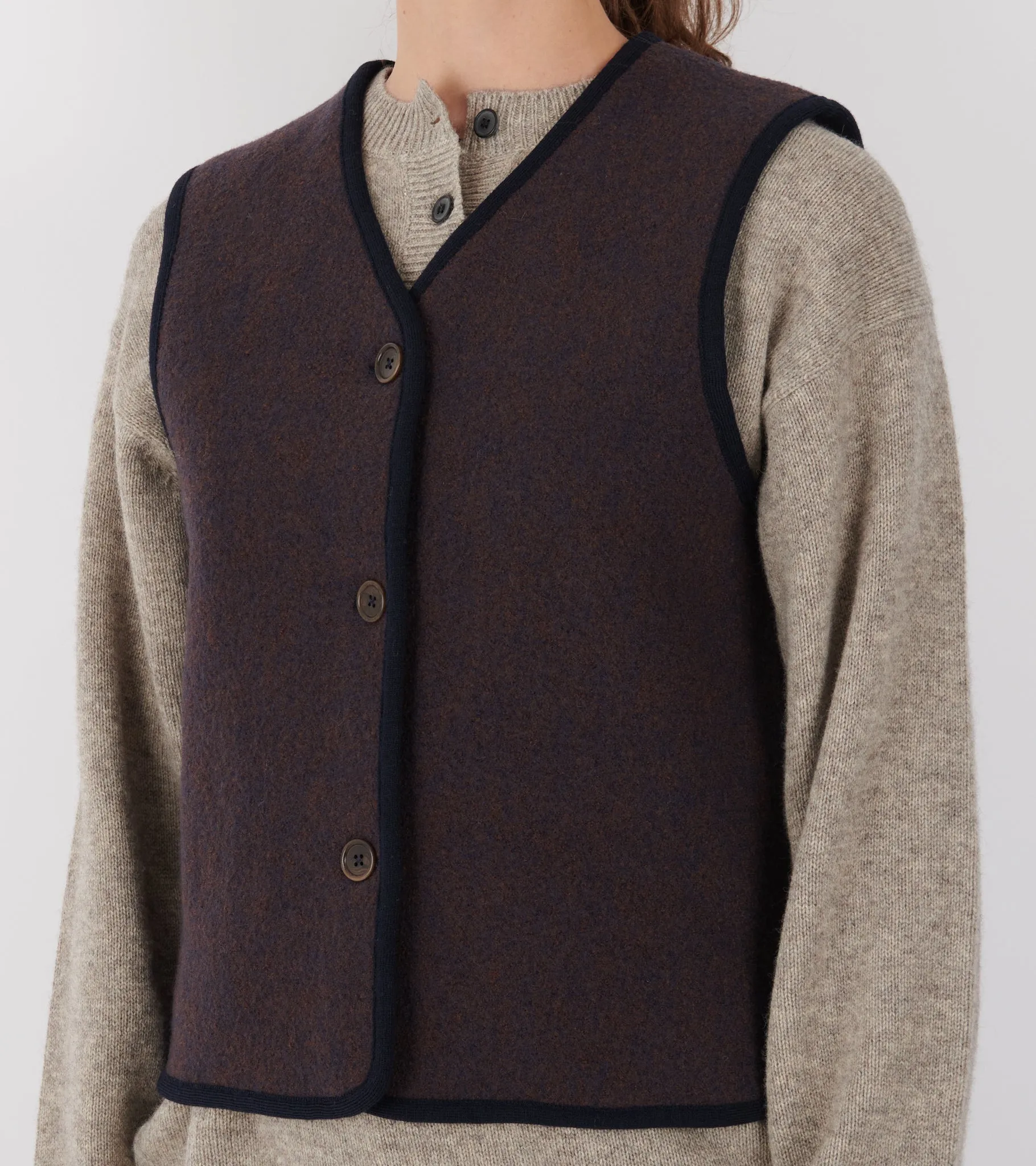 Hilda Vest Navy Melange sold by Dr. Adams product image thumbnail 3