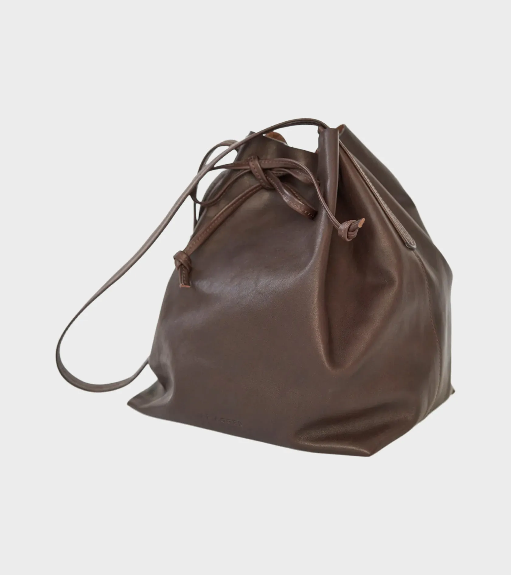 Full Grain Leather Bucket Bag Brown sold by Dr. Adams product image thumbnail 4