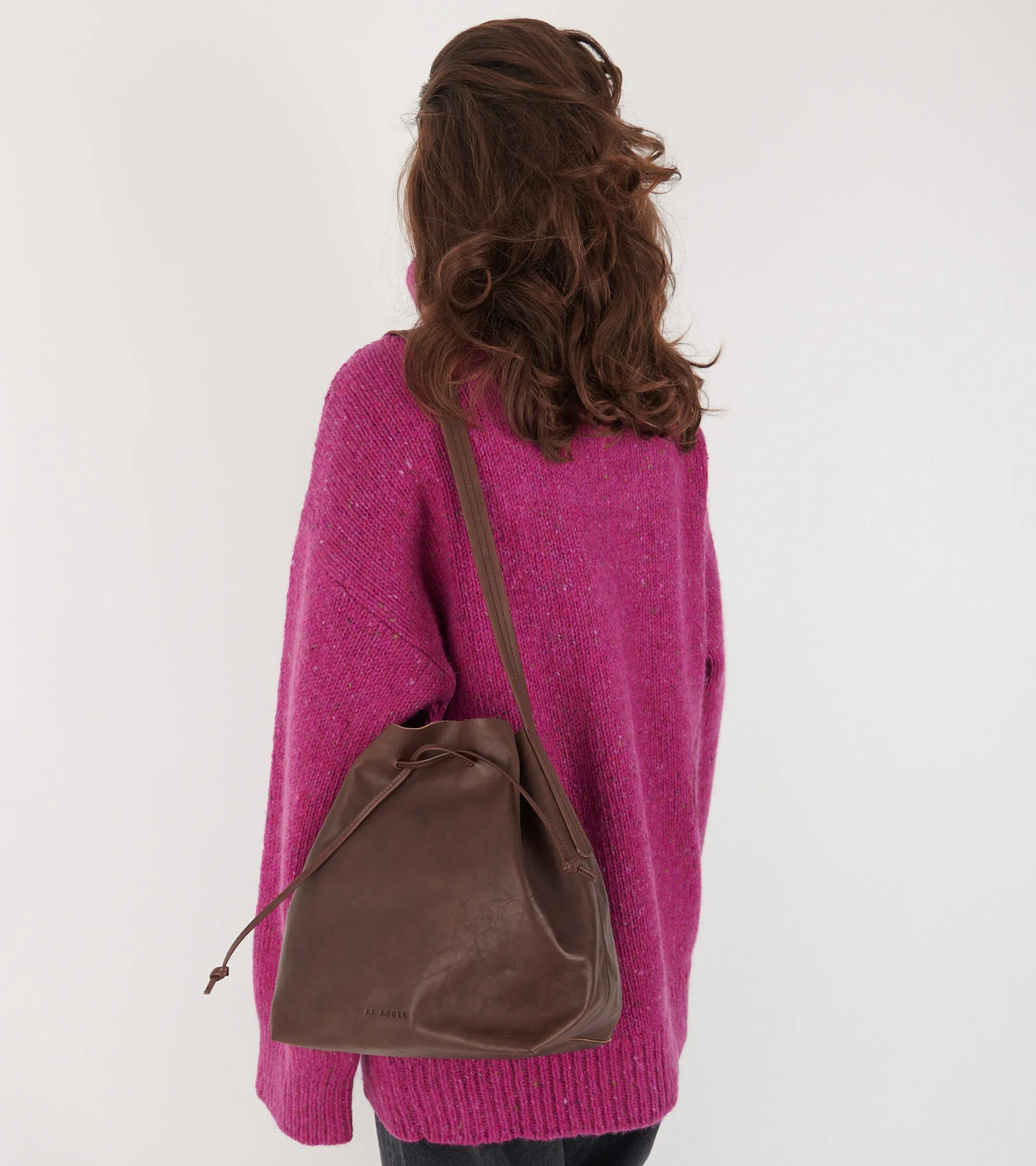 Full Grain Leather Bucket Bag Brown sold by Dr. Adams product image thumbnail 2
