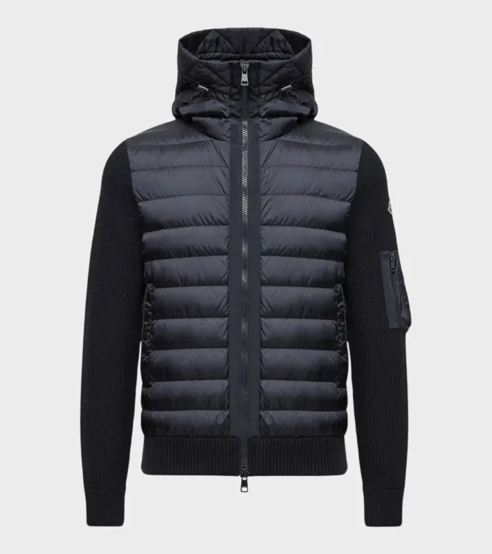 Hooded Wool Knit Cardigan Tricot Navy Blue sold by Dr. Adams