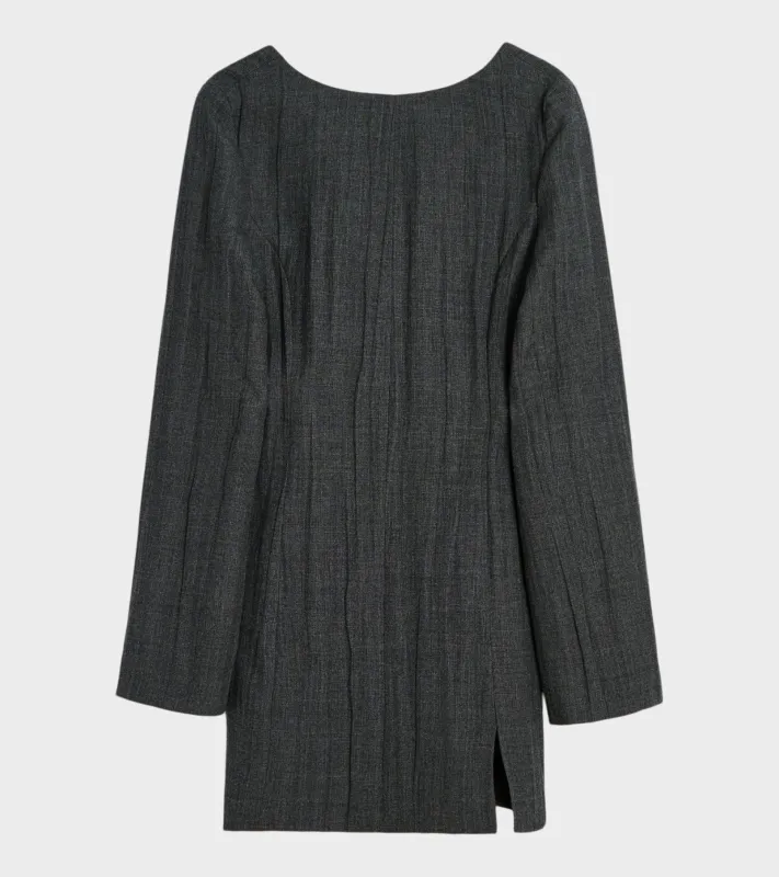 W Firm Dress Stone Grey Plisse Wool sold by Dr. Adams