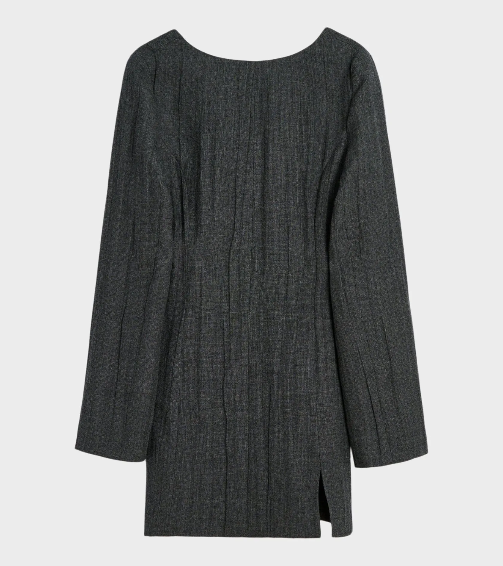 W Firm Dress Stone Grey Plisse Wool sold by Dr. Adams