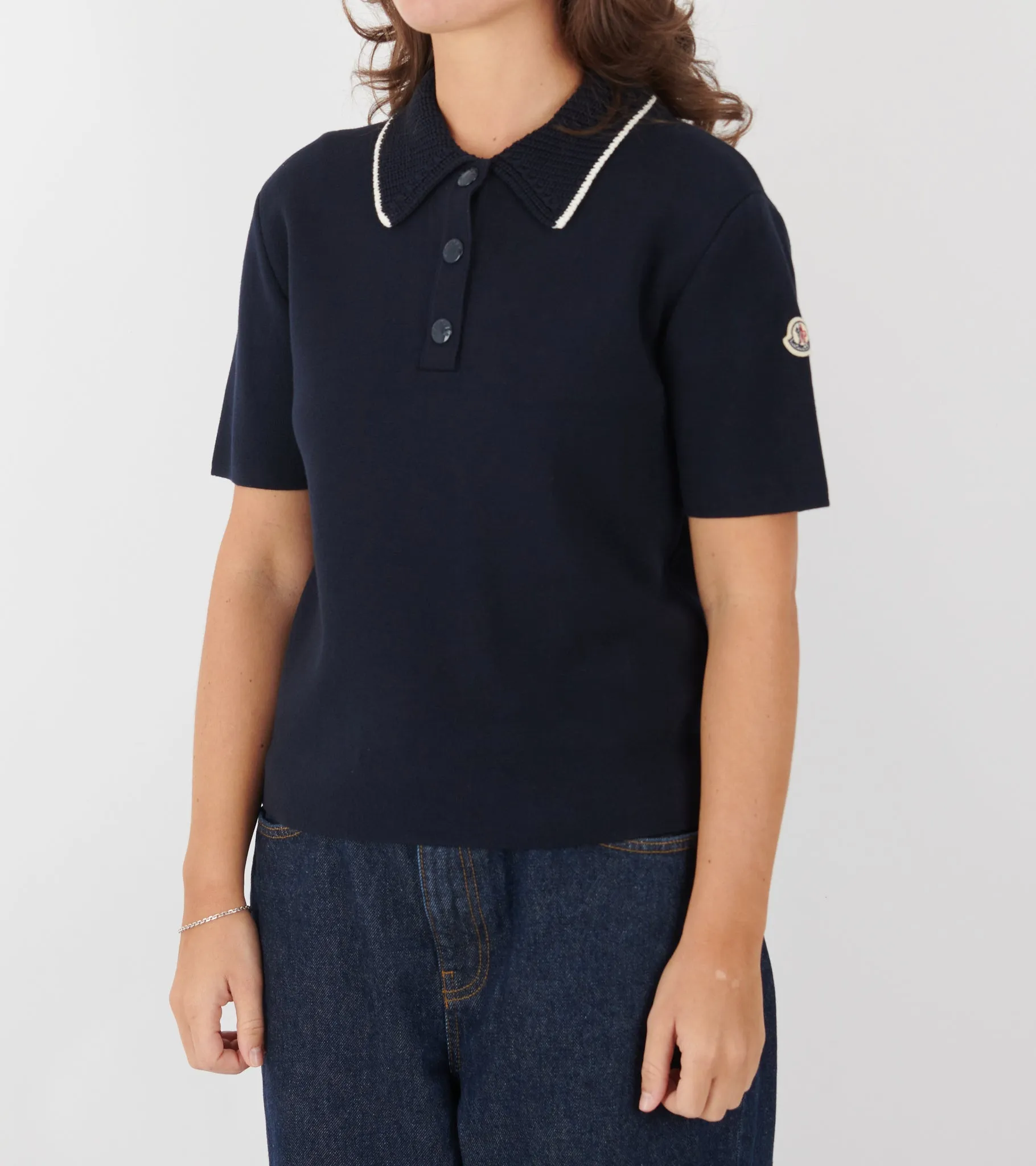 S/S Cotton Knit Polo Navy Blue sold by Dr. Adams product image thumbnail 4