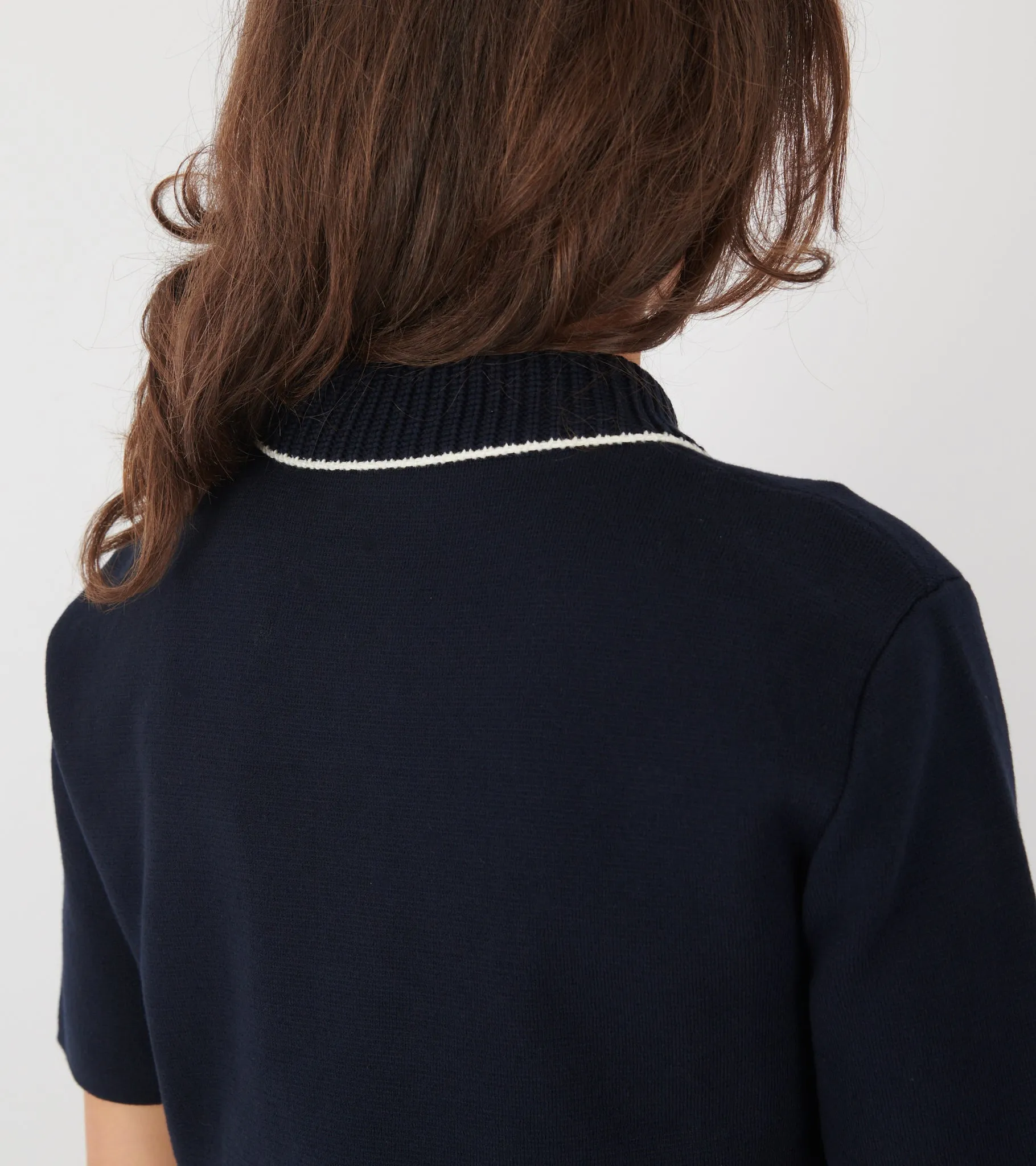 S/S Cotton Knit Polo Navy Blue sold by Dr. Adams product image thumbnail 5