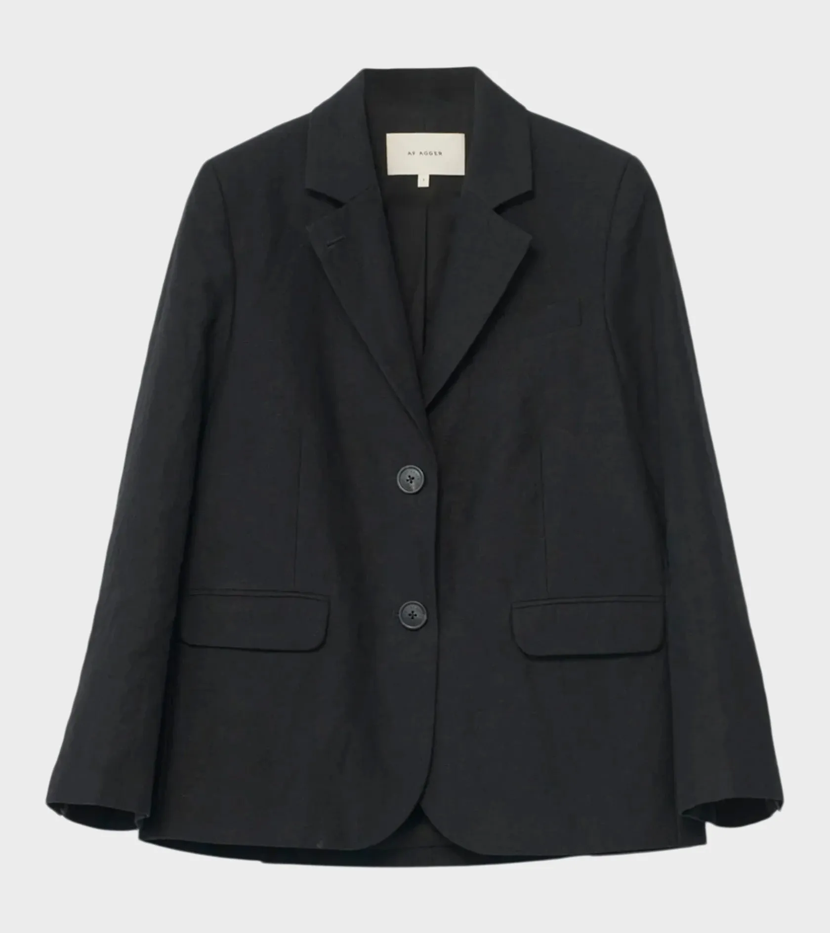 Linen Straight Blazer Black sold by Dr. Adams