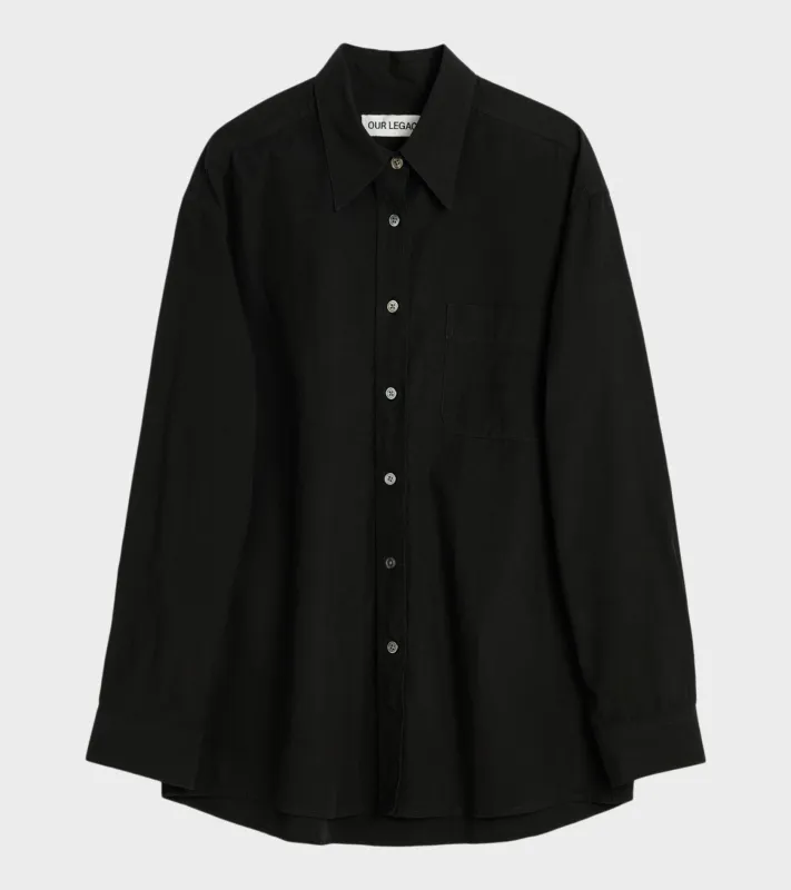 W Precious Shirt Black Casual Liquid Poplin sold by Dr. Adams