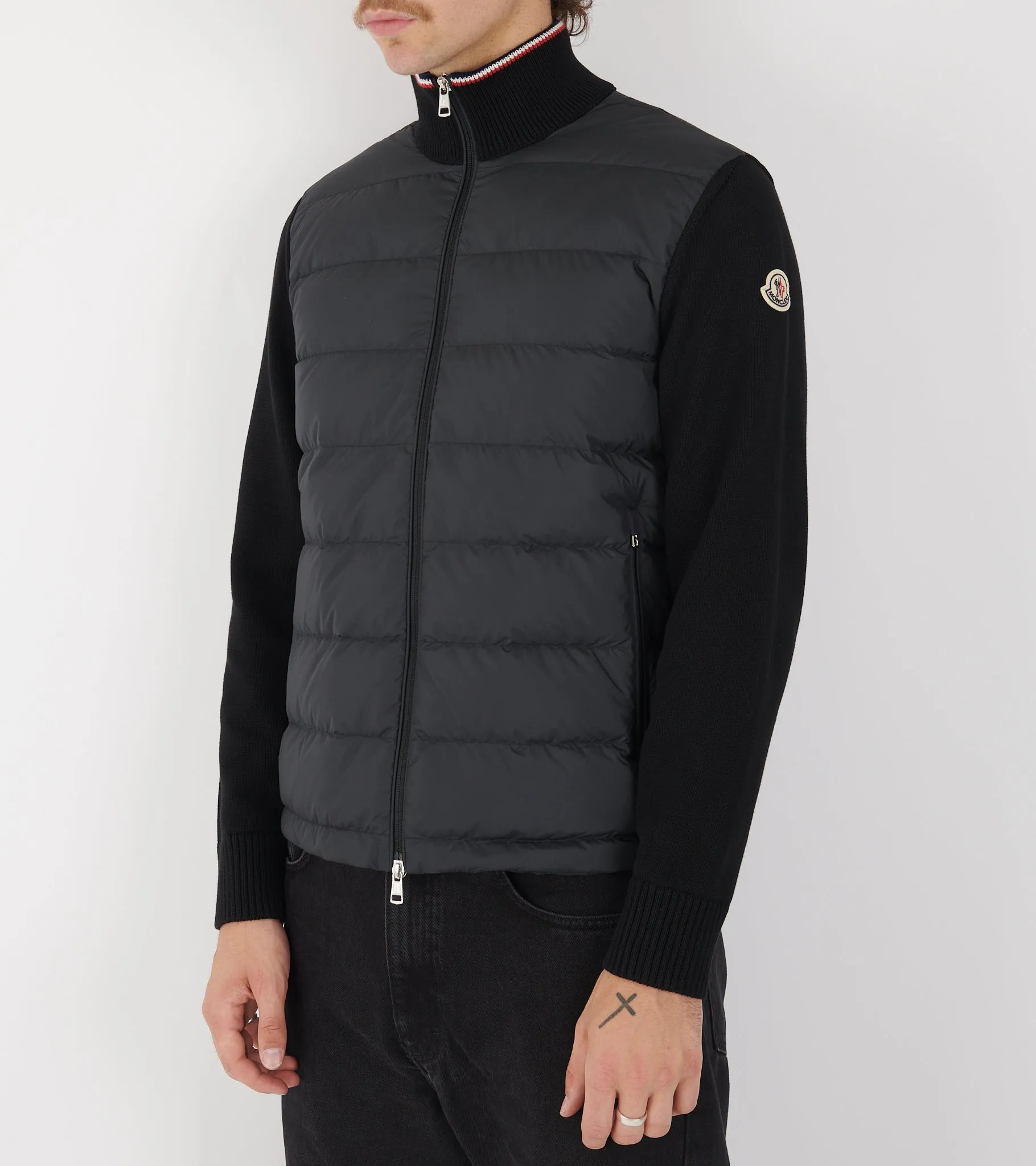 Cotton Knit Tricolor Cardigan Tricot Black sold by Dr. Adams product image thumbnail 3