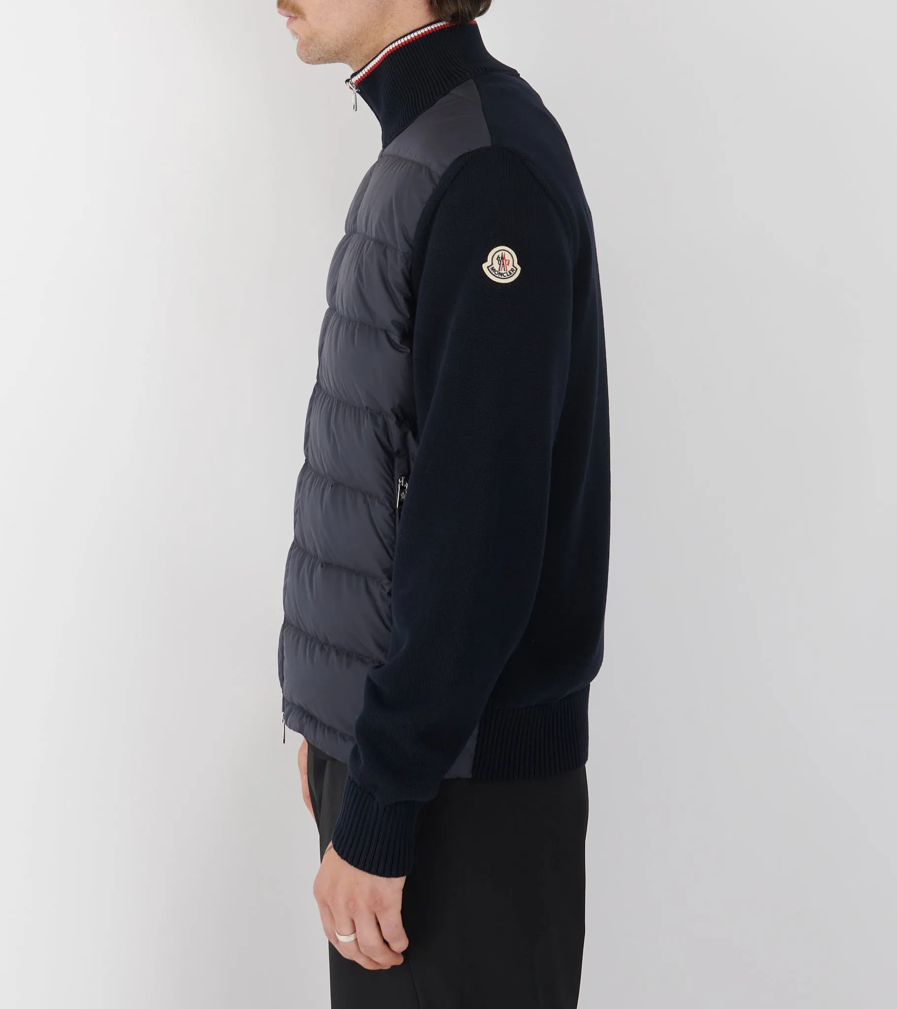 Cotton Knit Tricolor Cardigan Tricot Navy Blue sold by Dr. Adams product image thumbnail 5