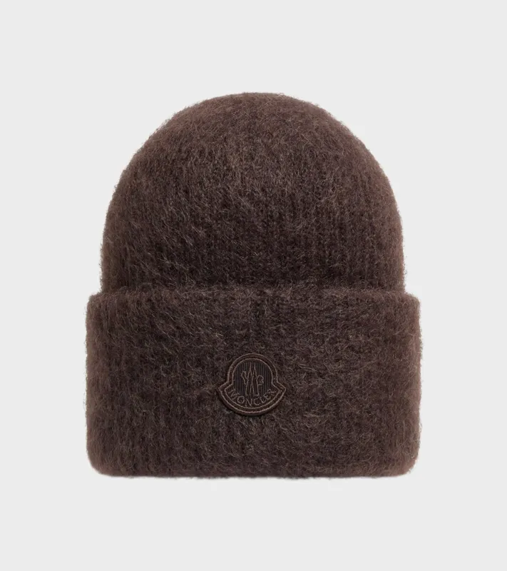 Mohair Wool Blend Beanie Dark Brown sold by Dr. Adams