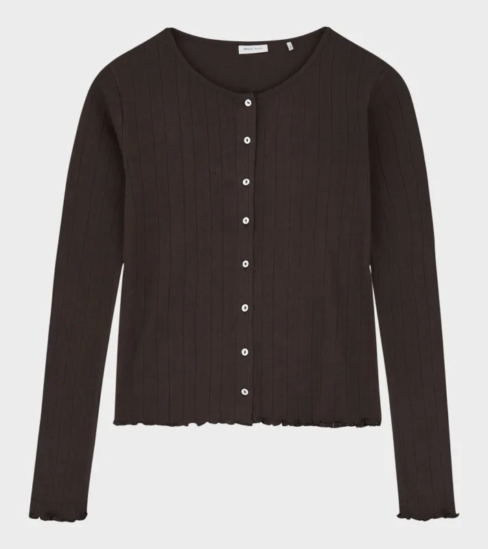 Edie Cardigan Dark Brown made by Dr. Adams