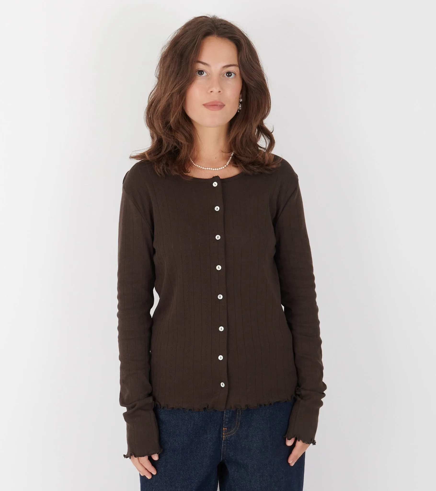 Edie Cardigan Dark Brown sold by Dr. Adams product image thumbnail 2