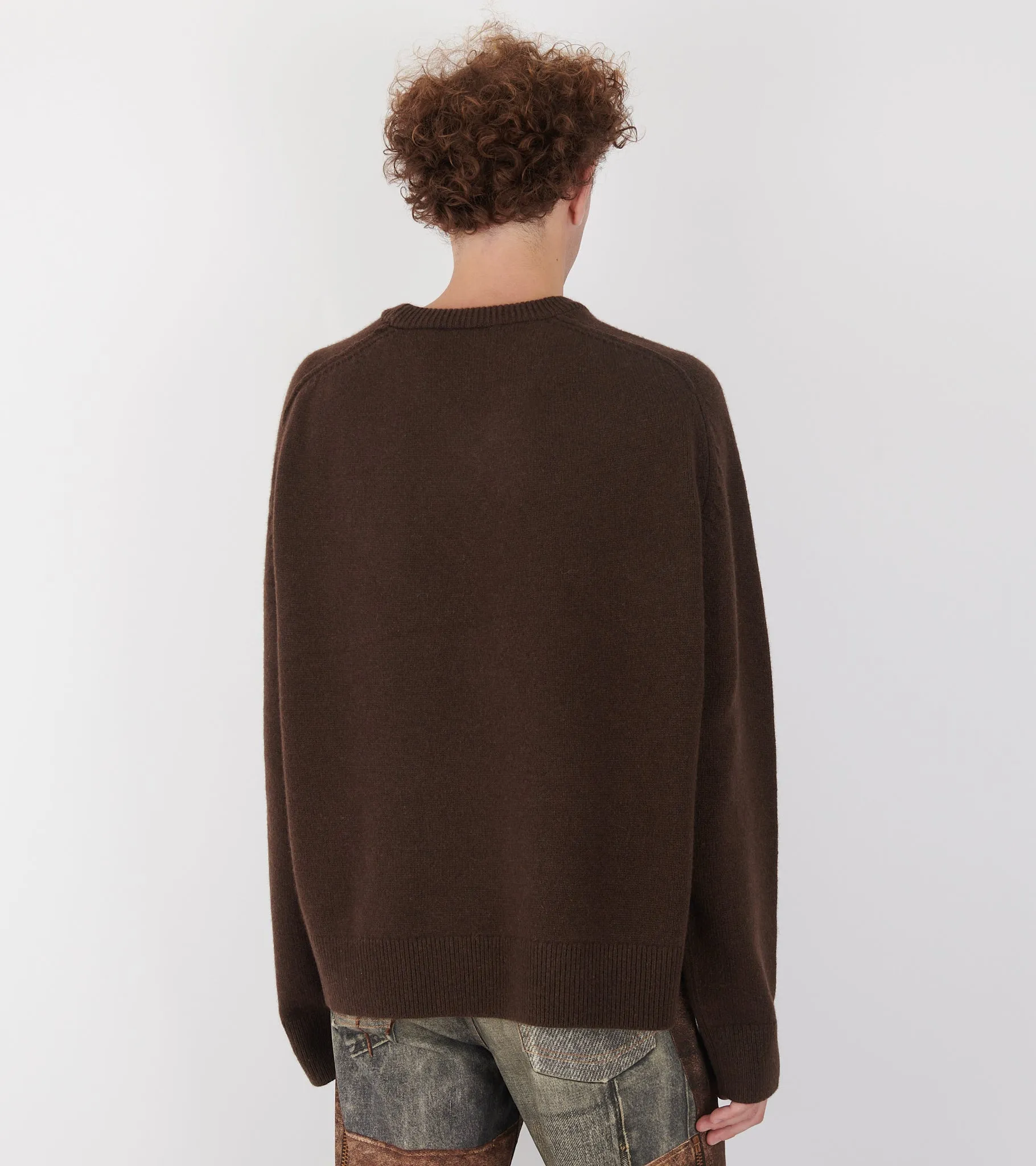 Wool V-neck Sweater Dark Brown sold by Dr. Adams product image thumbnail 4