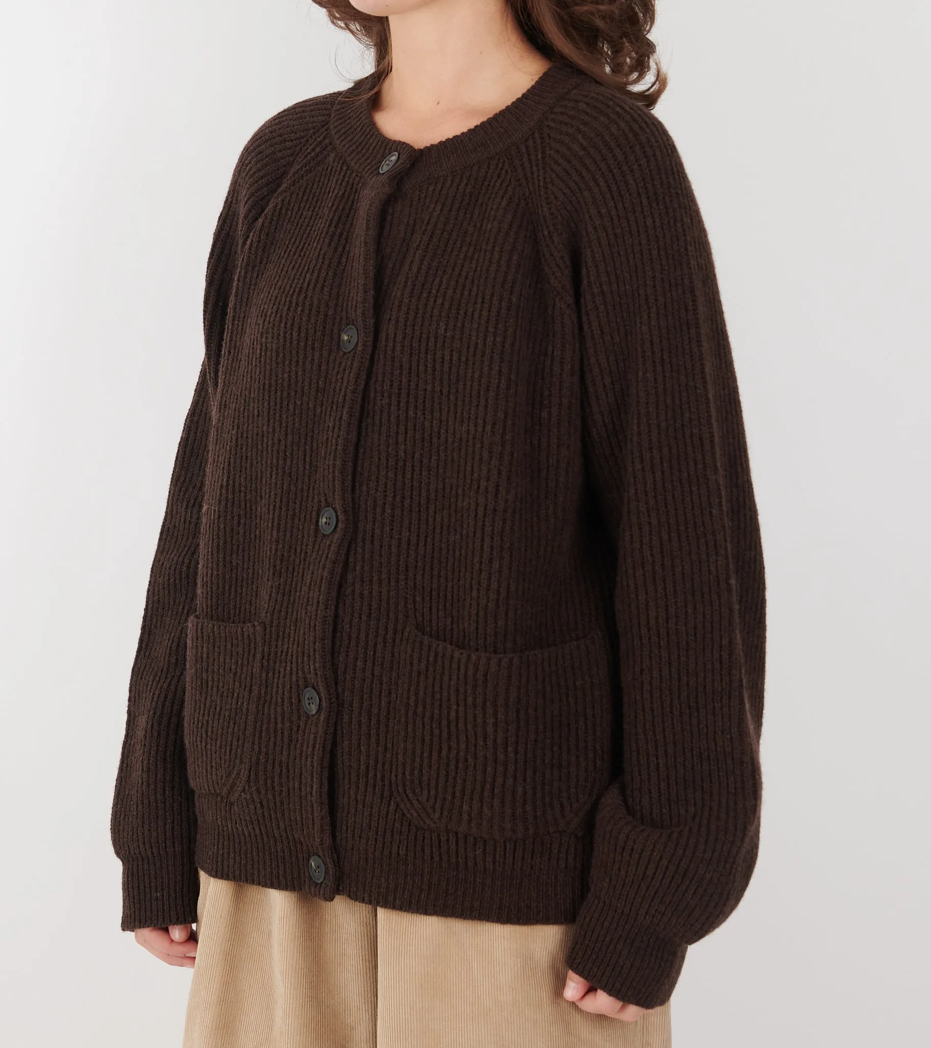 Shetland Wool Cardigan Brown sold by Dr. Adams product image thumbnail 3