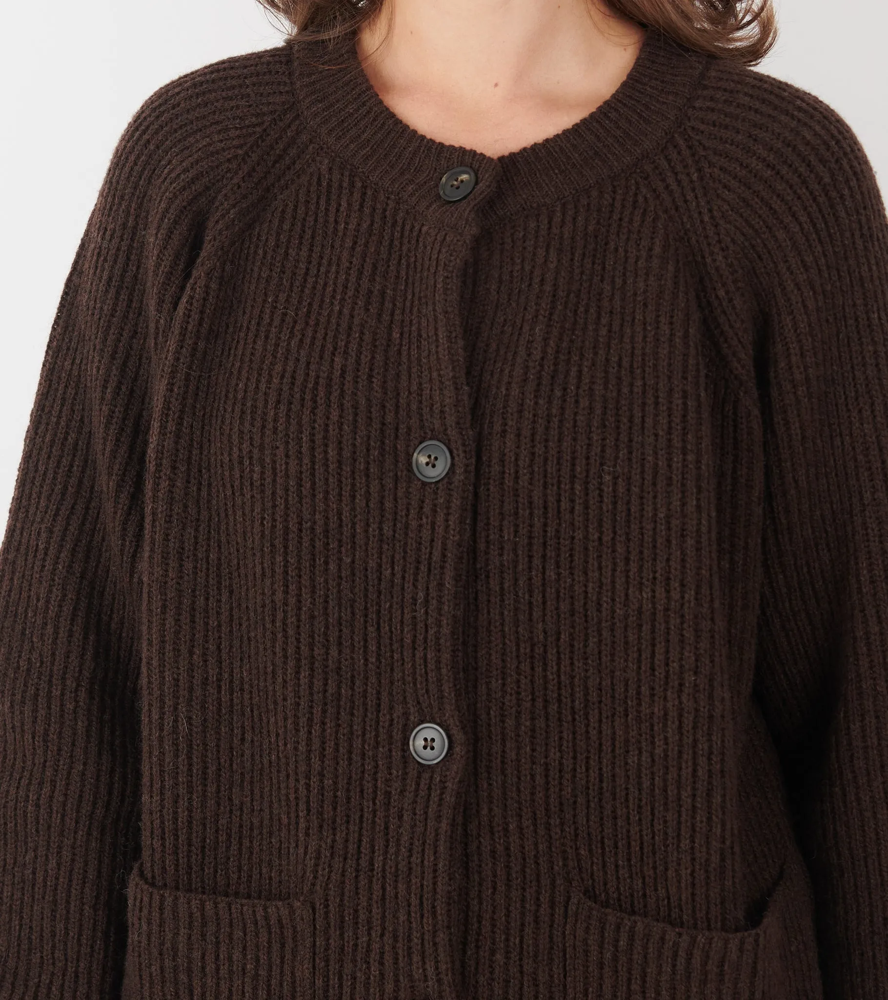 Shetland Wool Cardigan Brown sold by Dr. Adams product image thumbnail 4