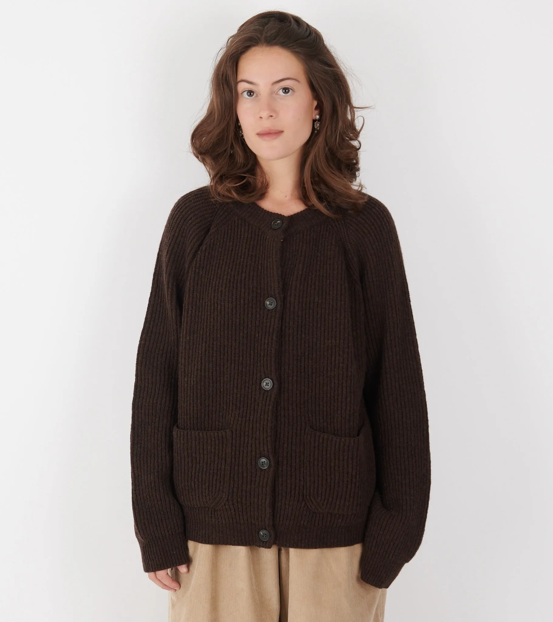Shetland Wool Cardigan Brown sold by Dr. Adams product image thumbnail 2