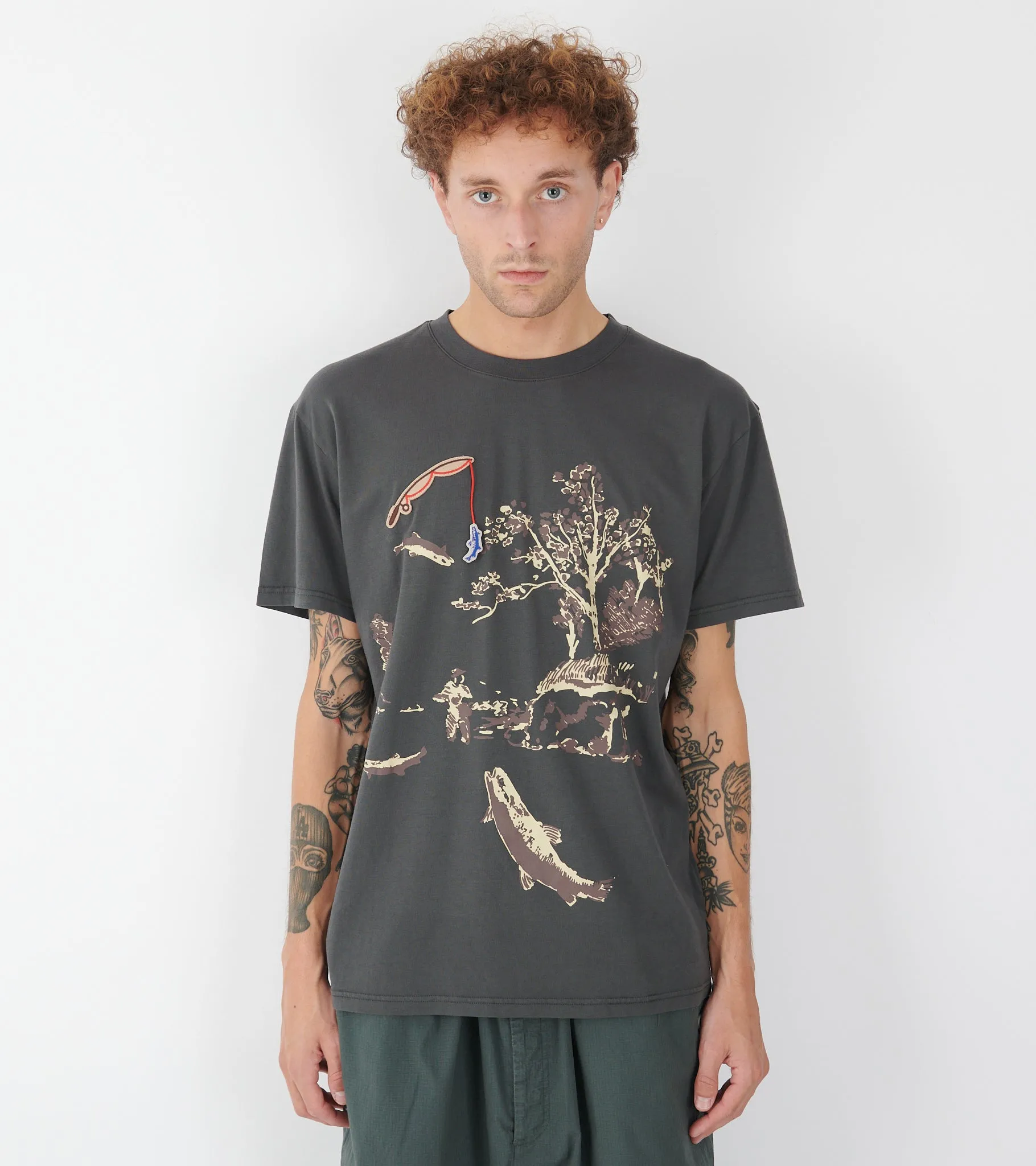 Fishing Rod Tee Dark Shadow sold by Dr. Adams product image thumbnail 2