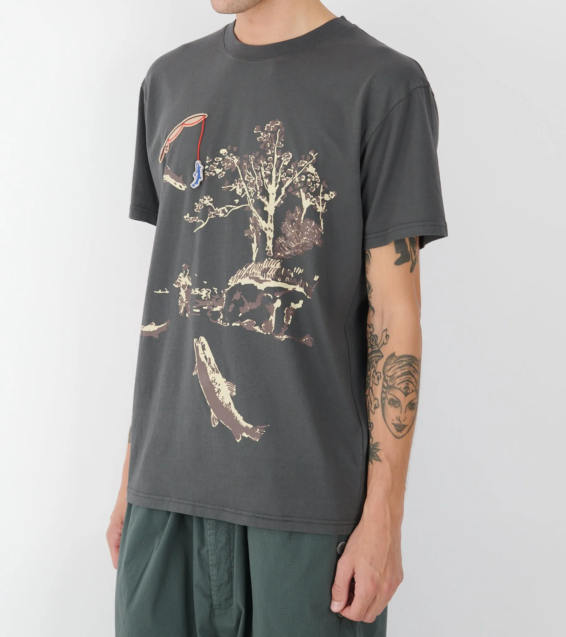 Fishing Rod Tee Dark Shadow sold by Dr. Adams product image thumbnail 3