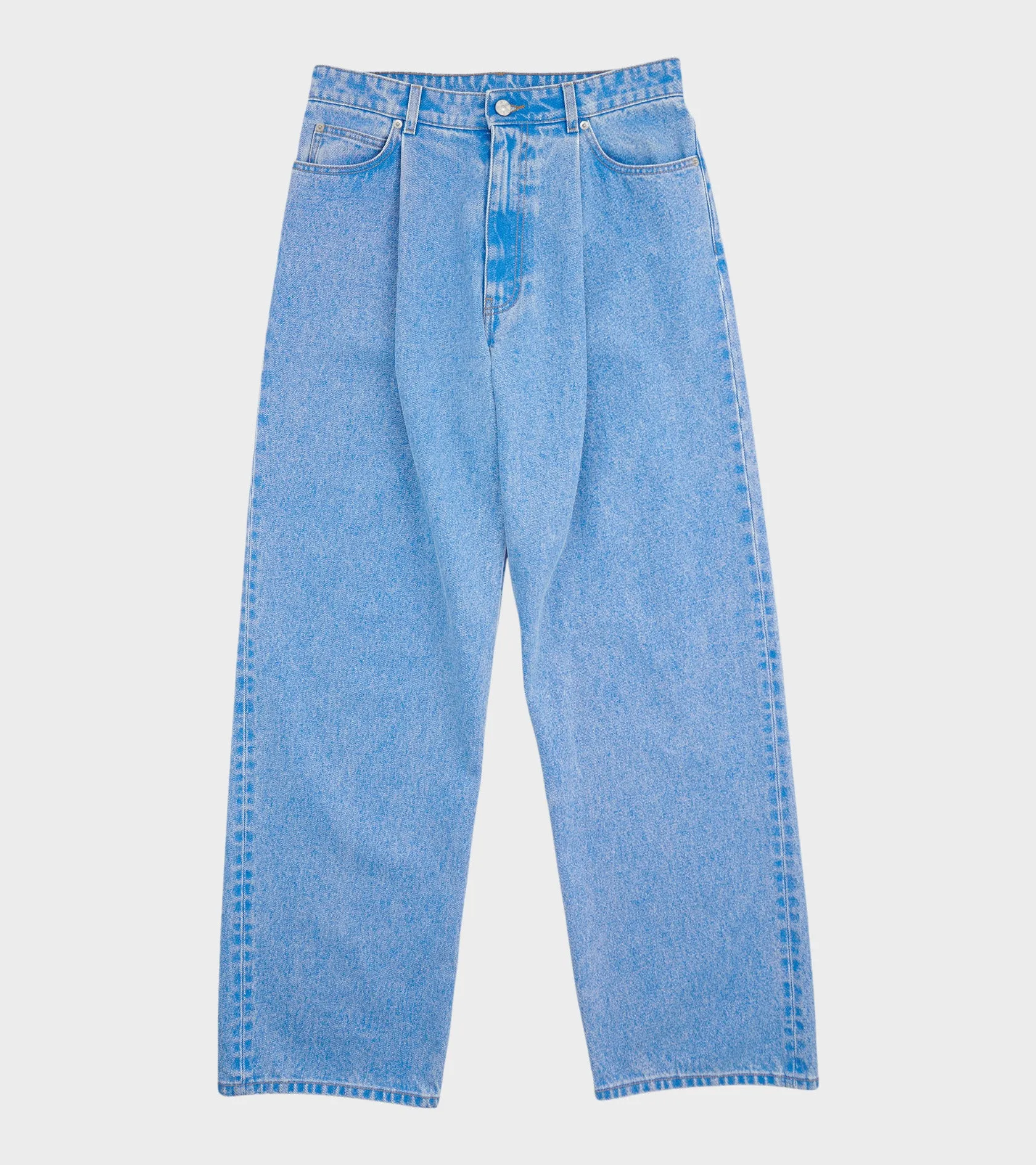 Bleached Coated Denim Jeans Blue sold by Dr. Adams