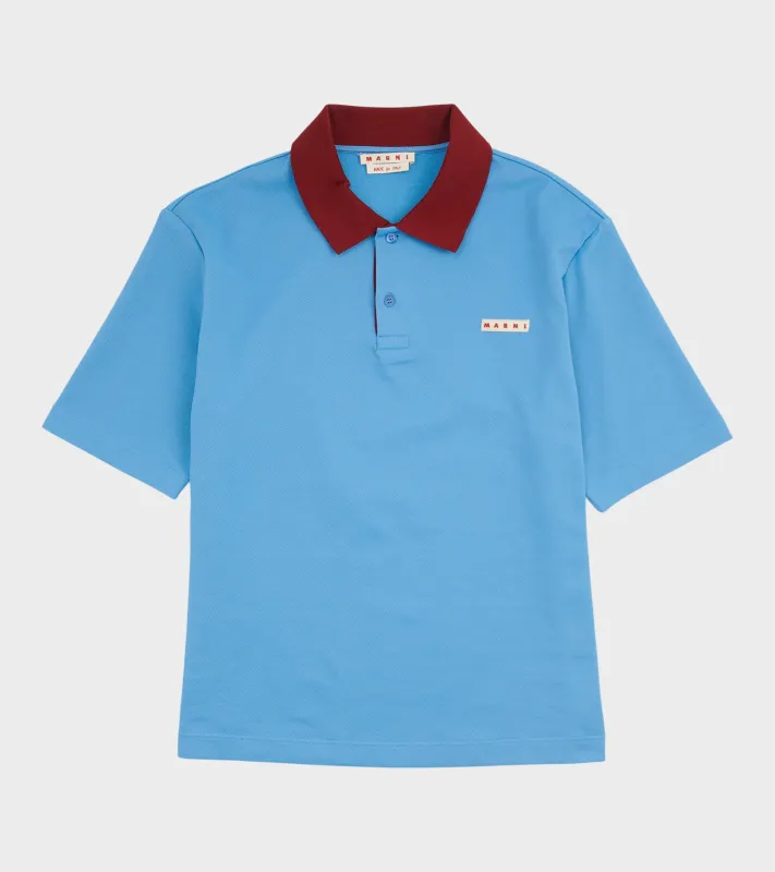S/S Piqué Polo Iris Blue made by Marni