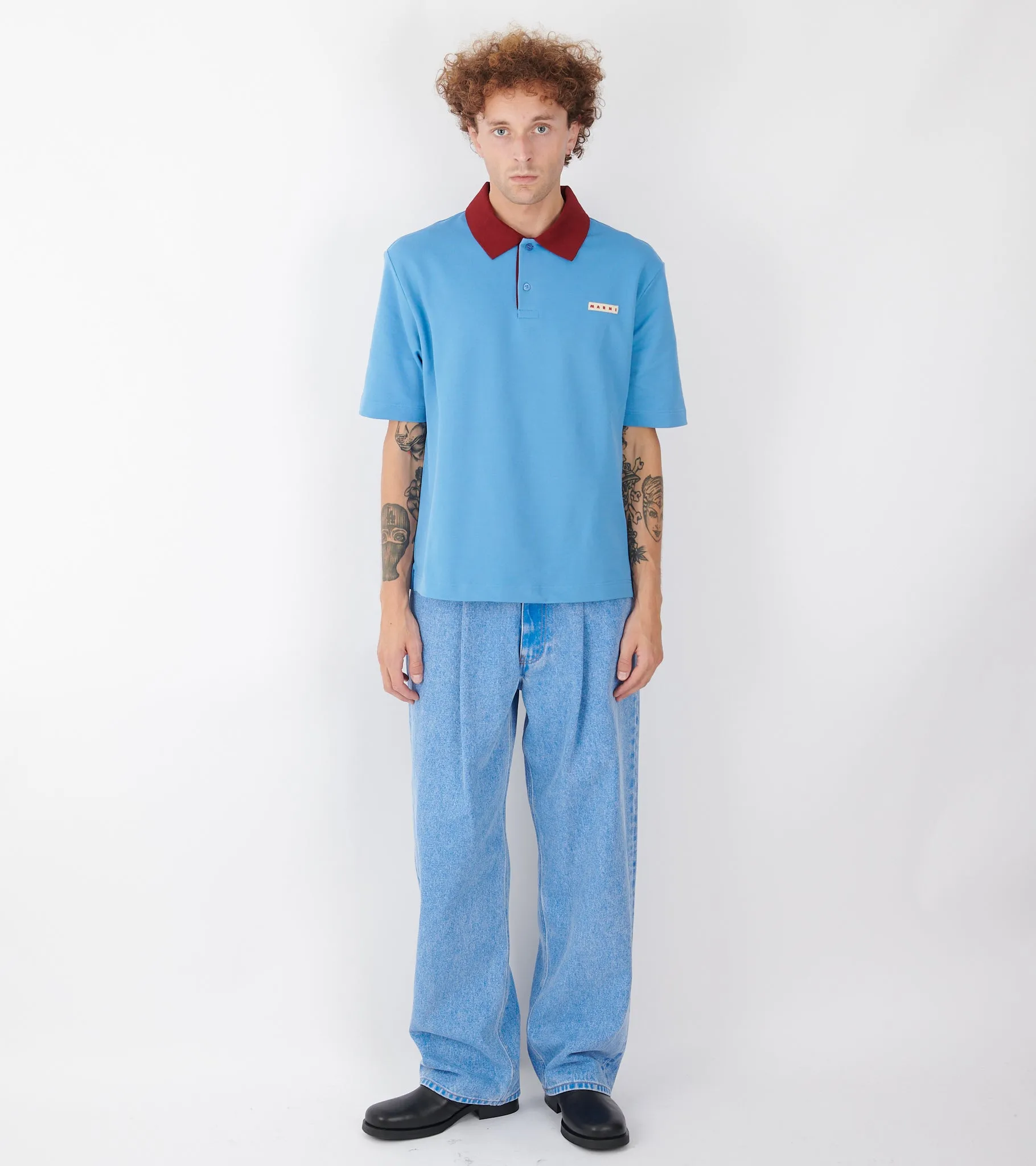 S/S Piqué Polo Iris Blue sold by Dr. Adams product image thumbnail 3