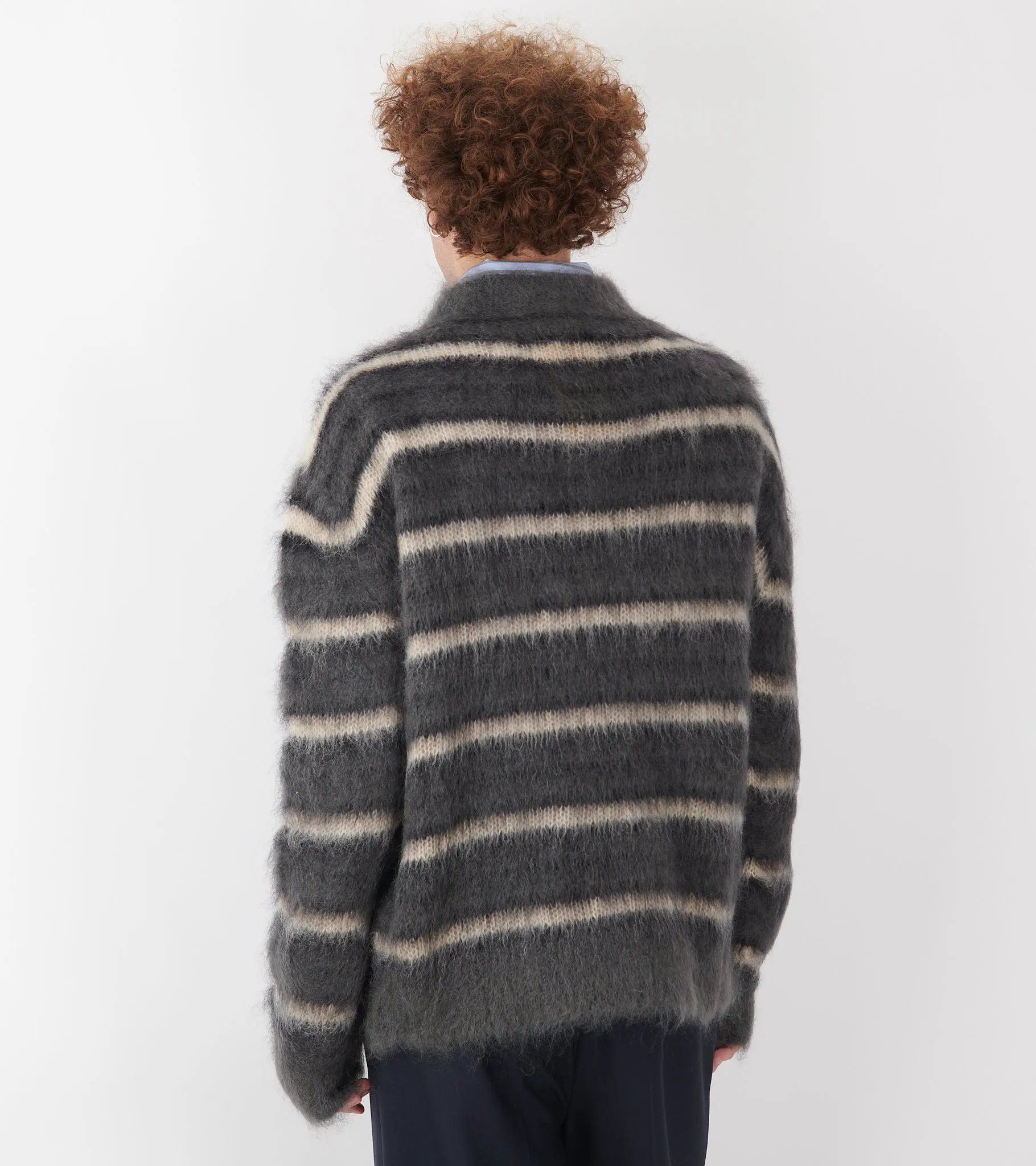 Striped Mohair Jumper Dark Grey sold by Dr. Adams product image thumbnail 5