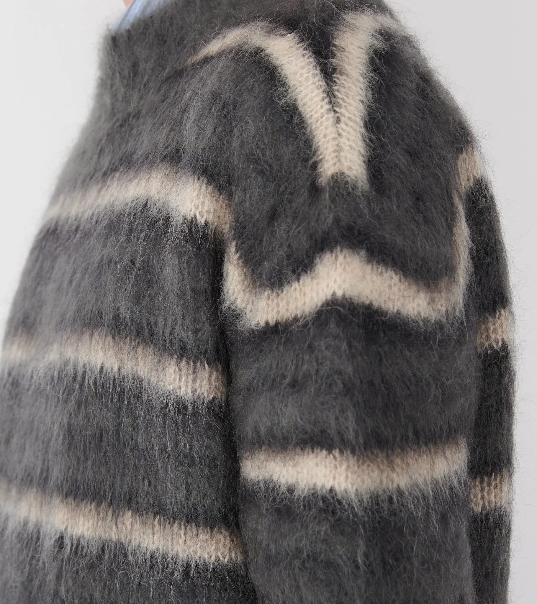 Striped Mohair Jumper Dark Grey sold by Dr. Adams product image thumbnail 4
