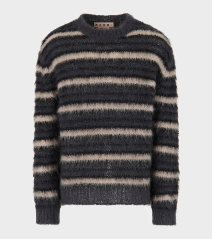 Striped Mohair Jumper Dark Grey sold by Dr. Adams