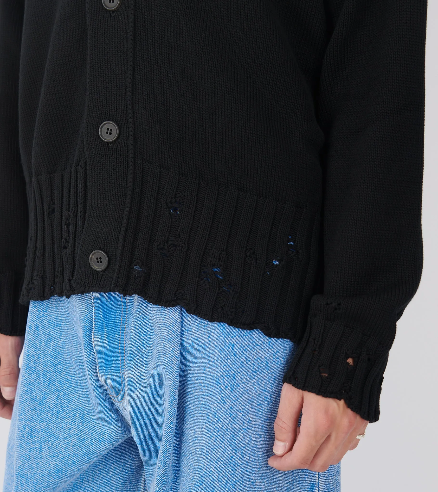 Cotton Knit Cardigan Black sold by Dr. Adams product image thumbnail 5