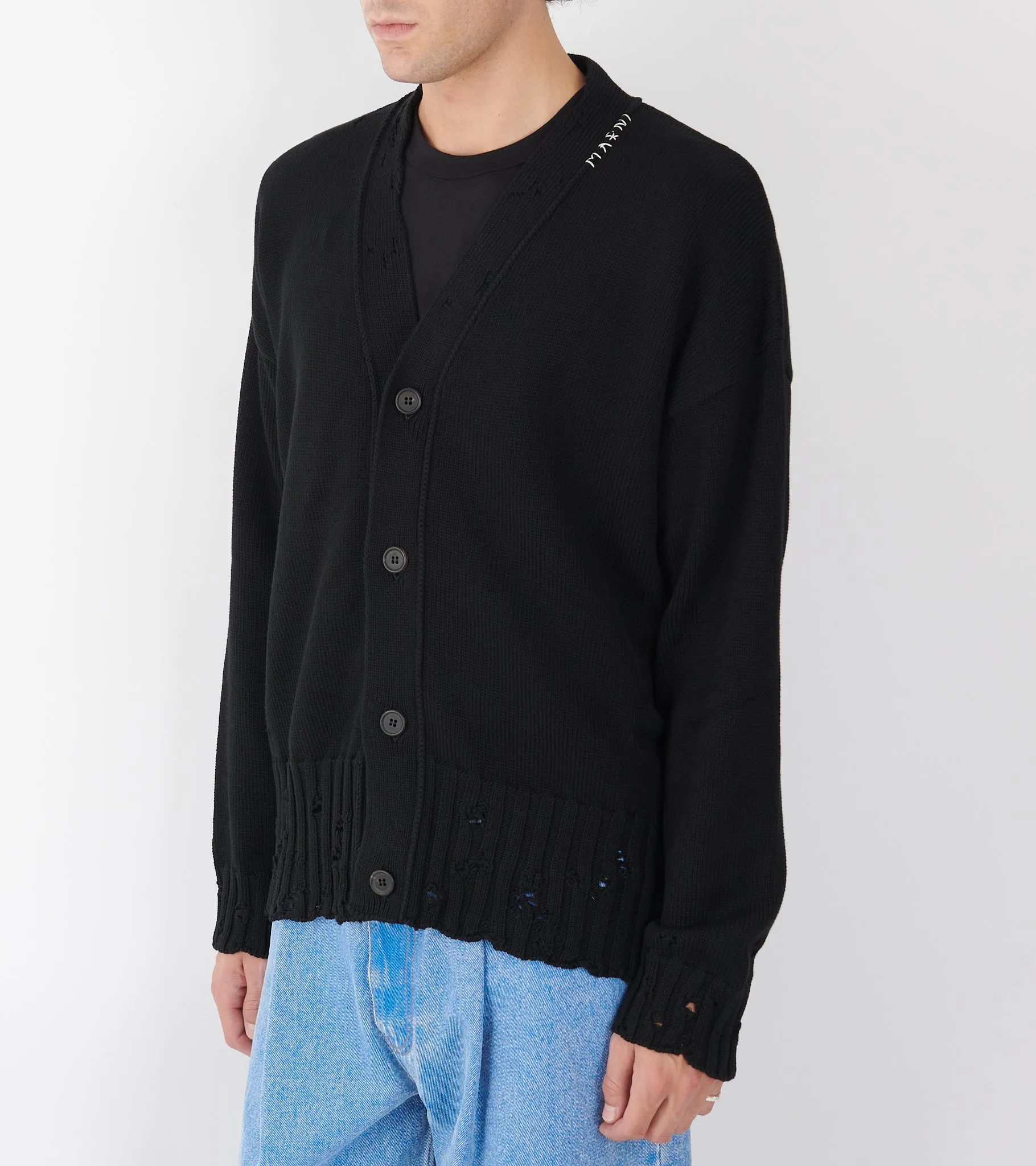 Cotton Knit Cardigan Black sold by Dr. Adams product image thumbnail 2