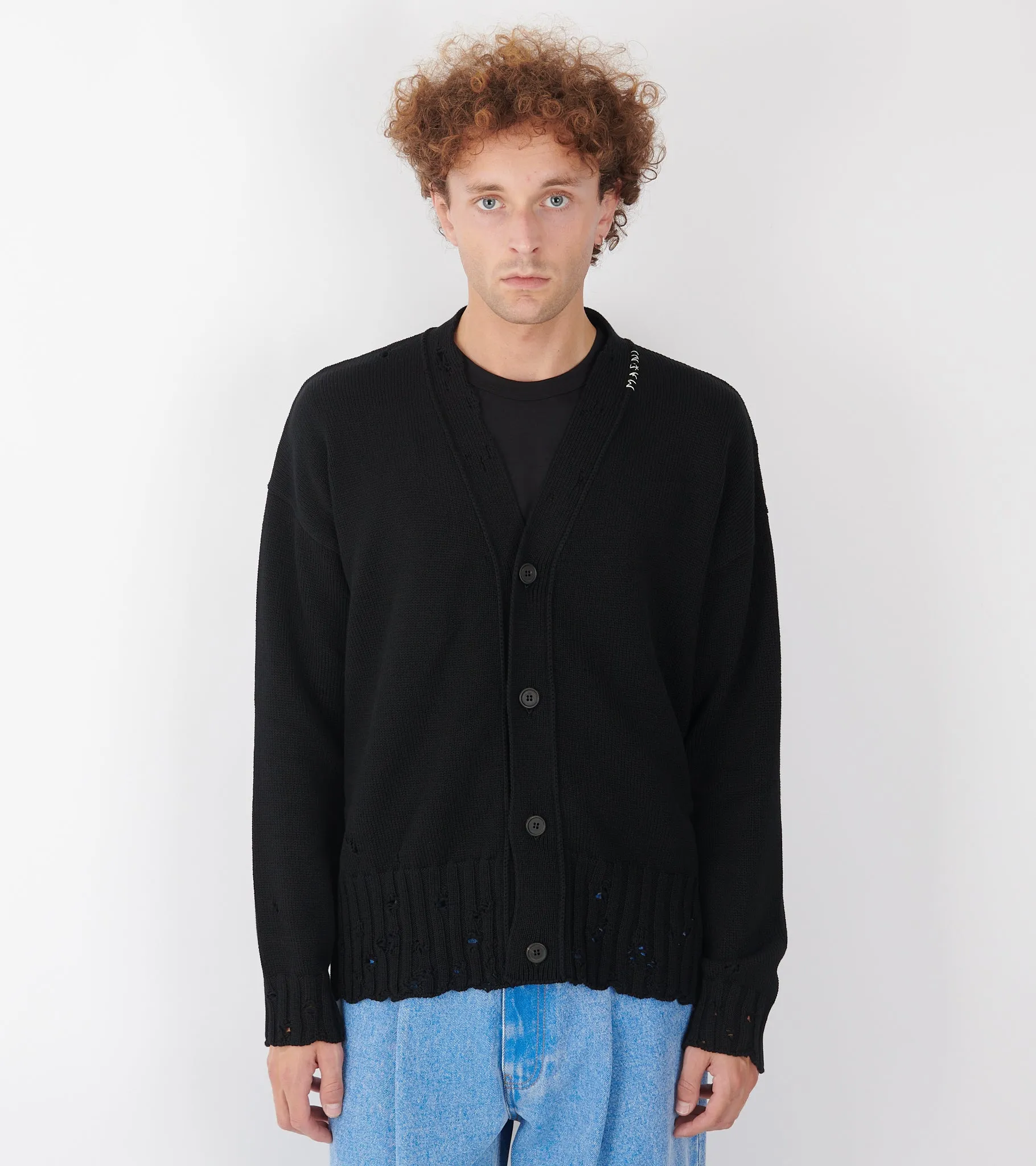 Cotton Knit Cardigan Black sold by Dr. Adams product image thumbnail 3