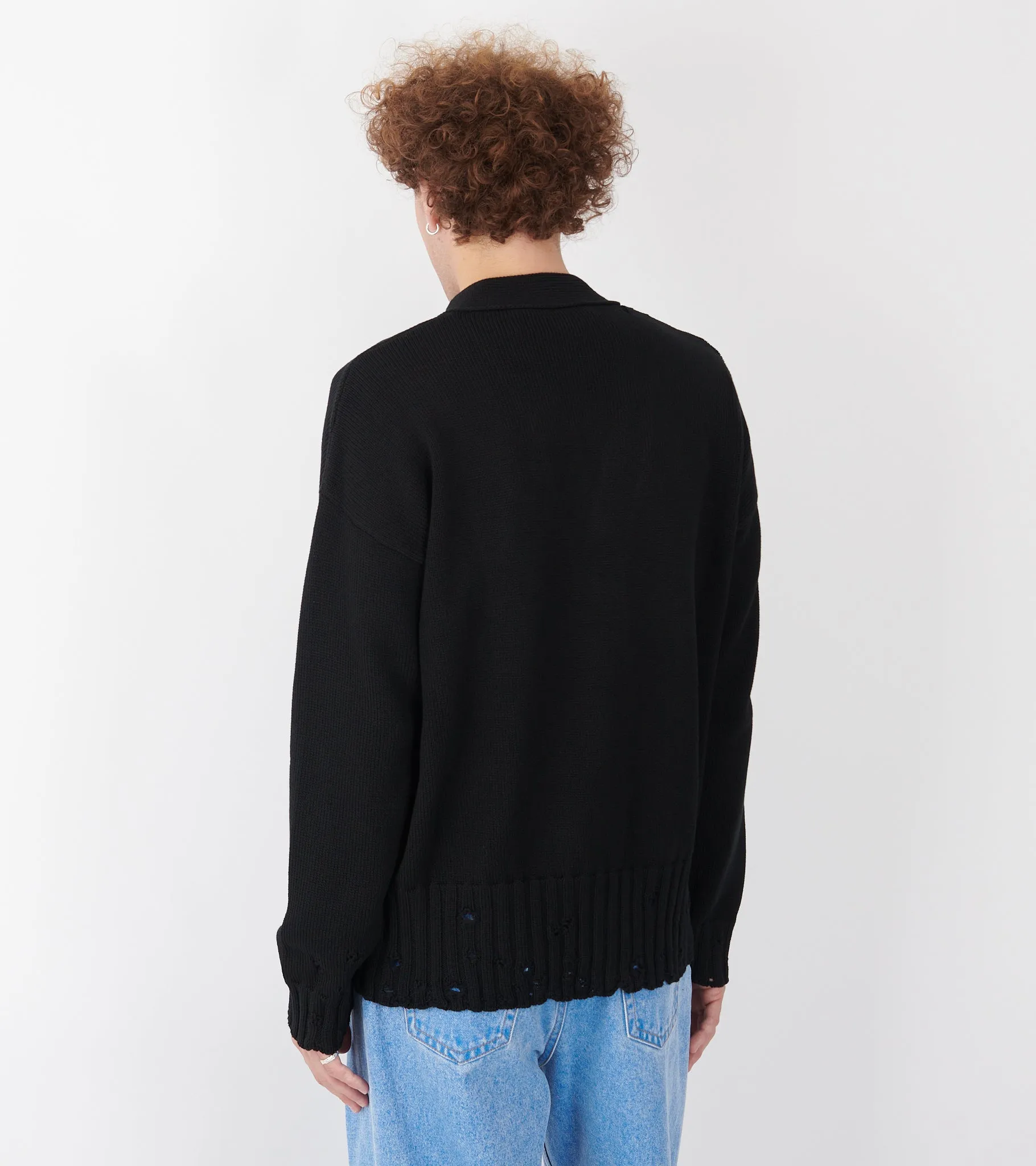 Cotton Knit Cardigan Black sold by Dr. Adams product image thumbnail 4