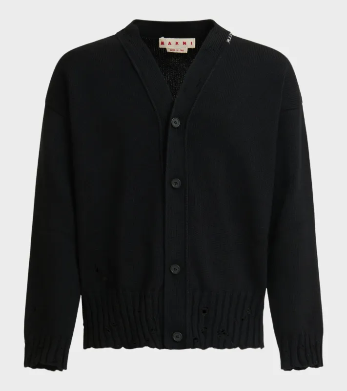 Cotton Knit Cardigan Black sold by Dr. Adams