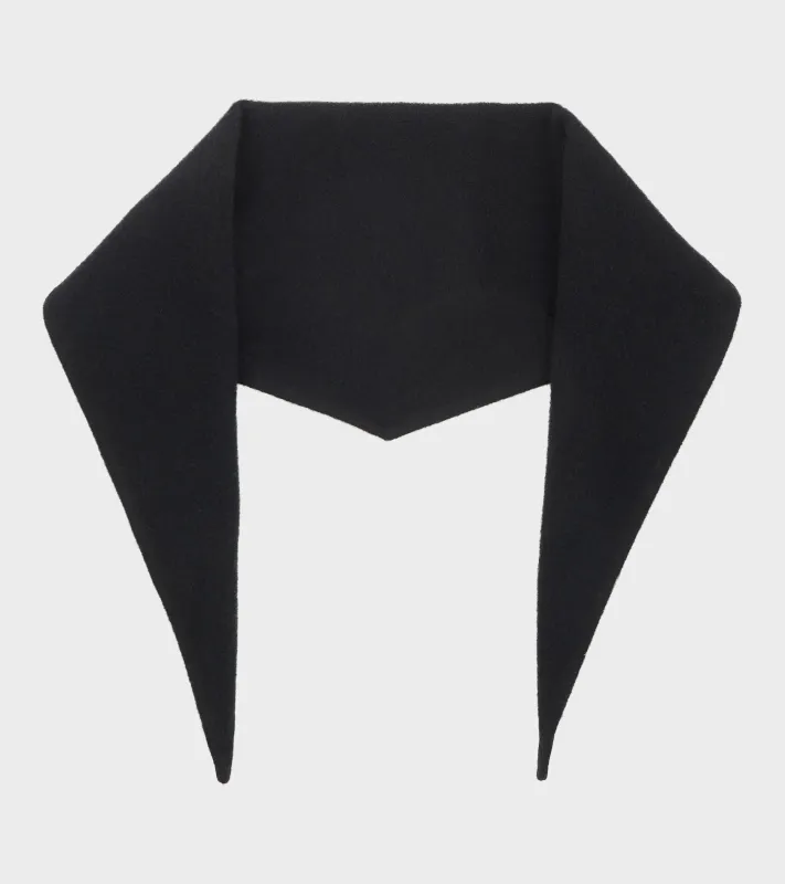 Losange Mini Fleece Scarf Black sold by Dr. Adams