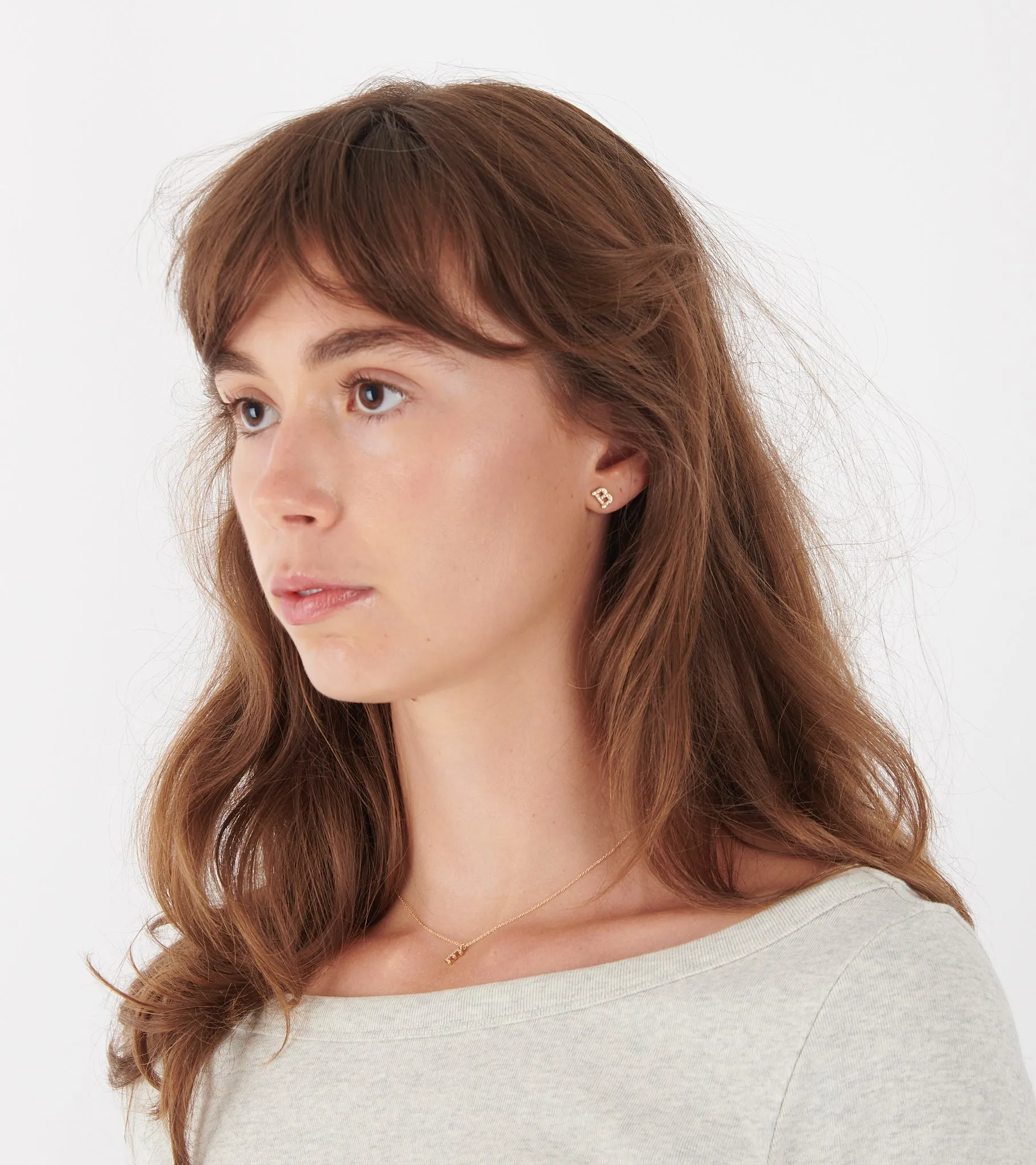 Petite B Earring Gold sold by Dr. Adams product image thumbnail 2