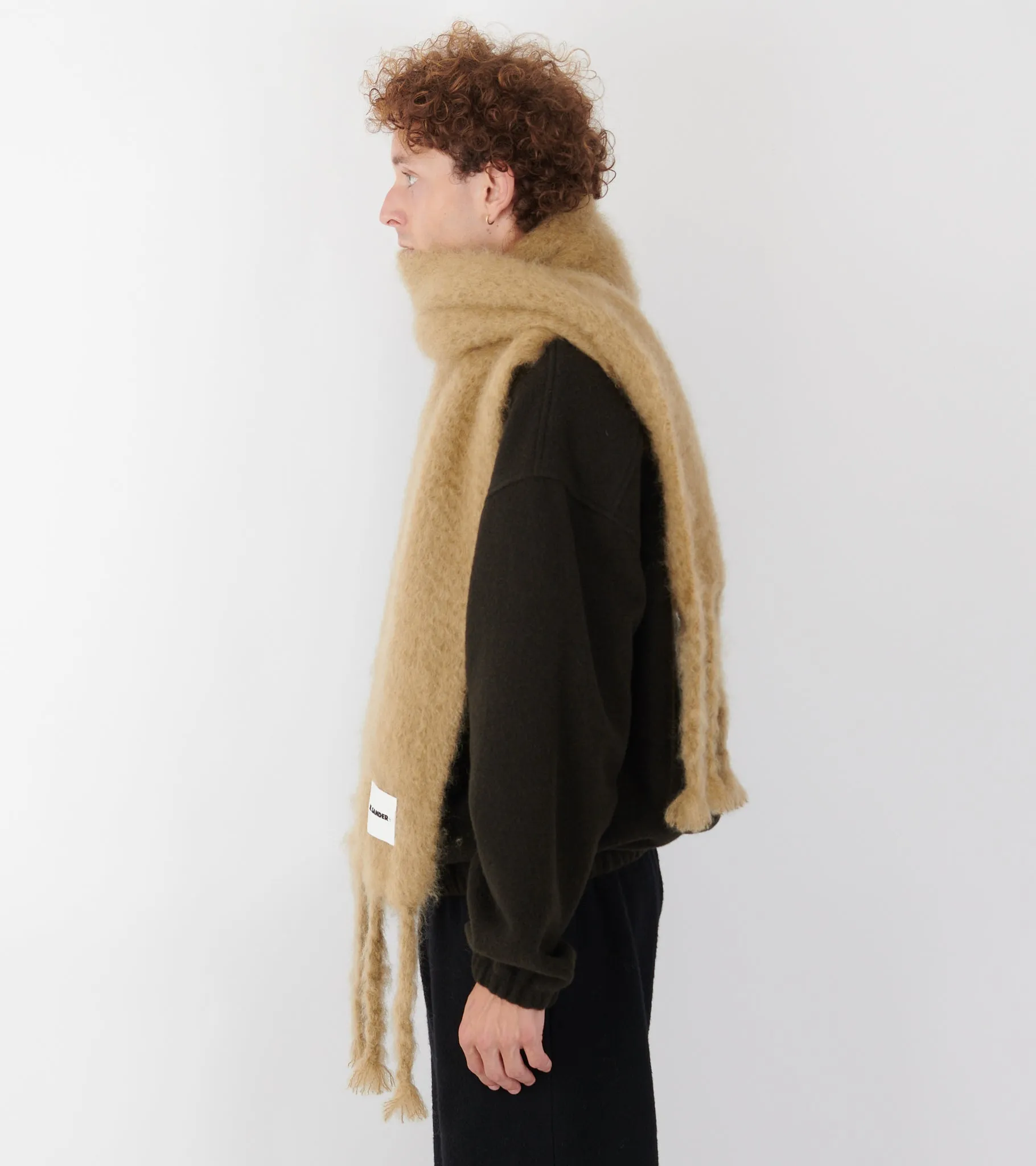 Plain Mohair Scarf Beige sold by Dr. Adams product image thumbnail 3