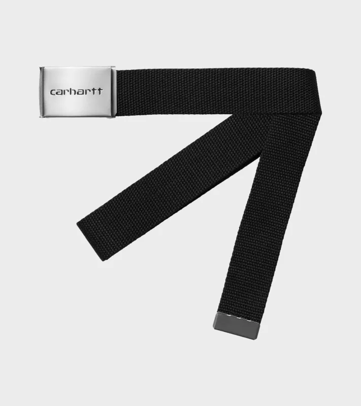 Clip Belt Chrome Black made by Carhartt WIP