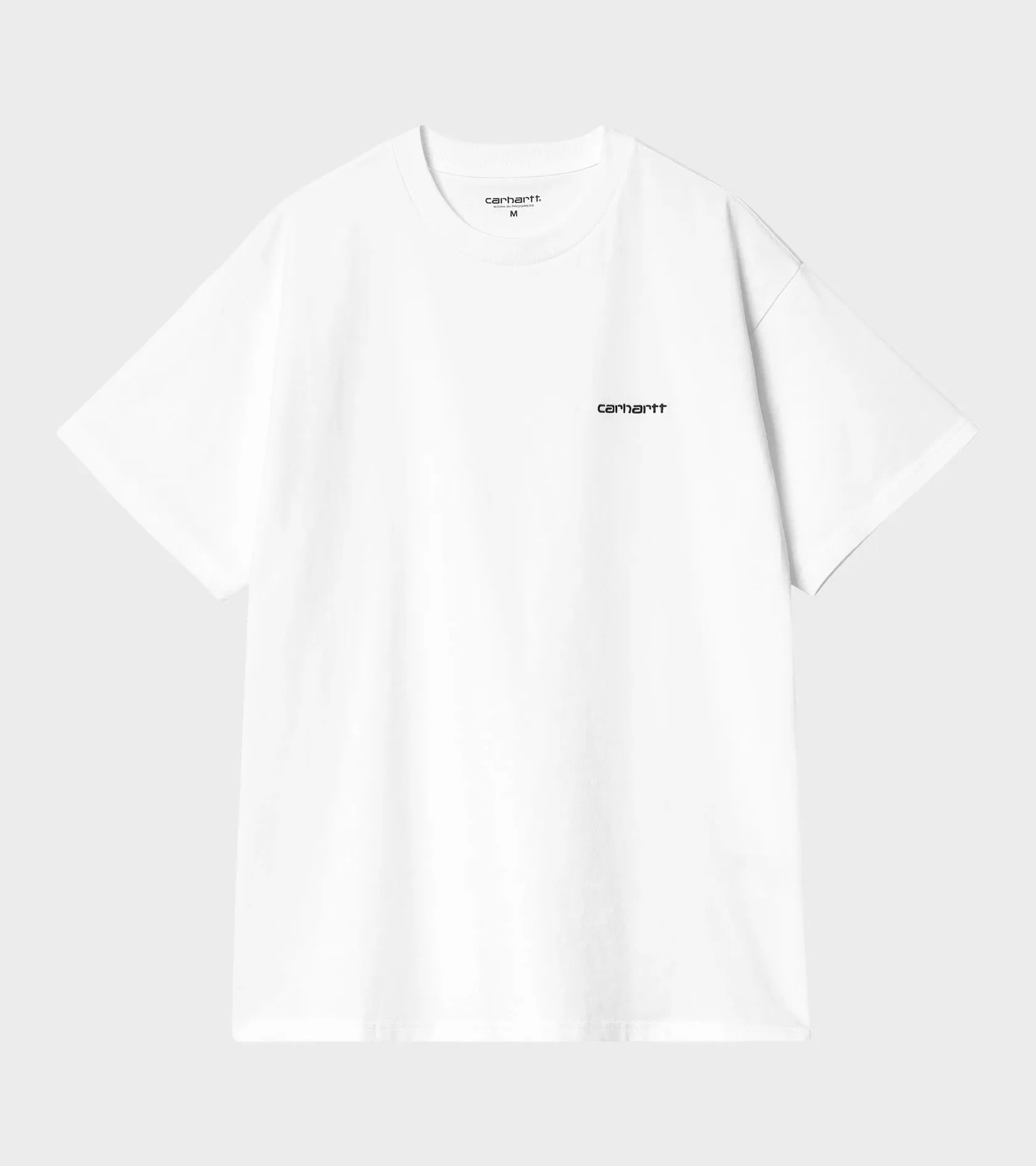 S/S Script Embroidery T-shirt White/Black sold by Dr. Adams