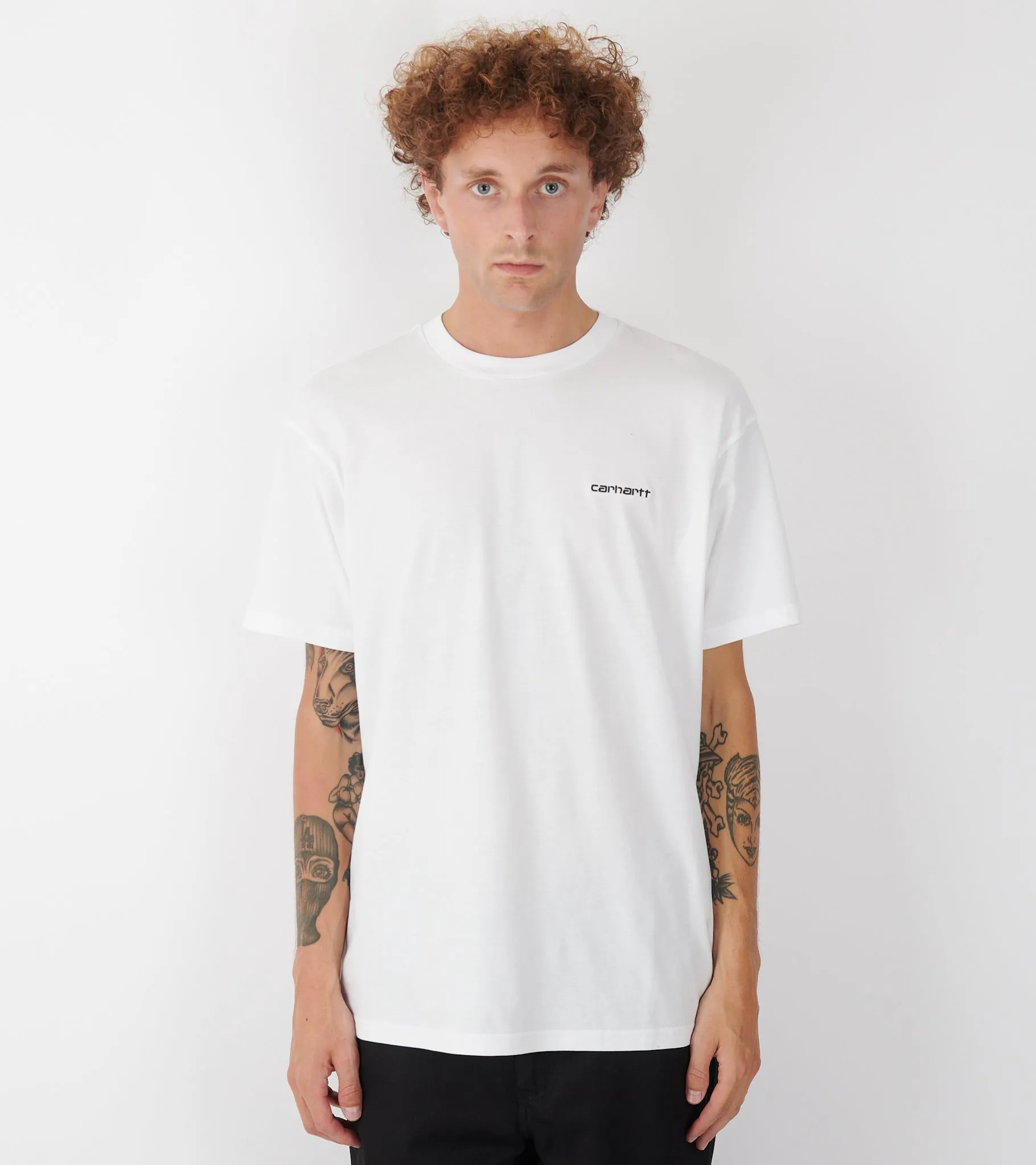 S/S Script Embroidery T-shirt White/Black sold by Dr. Adams product image thumbnail 2