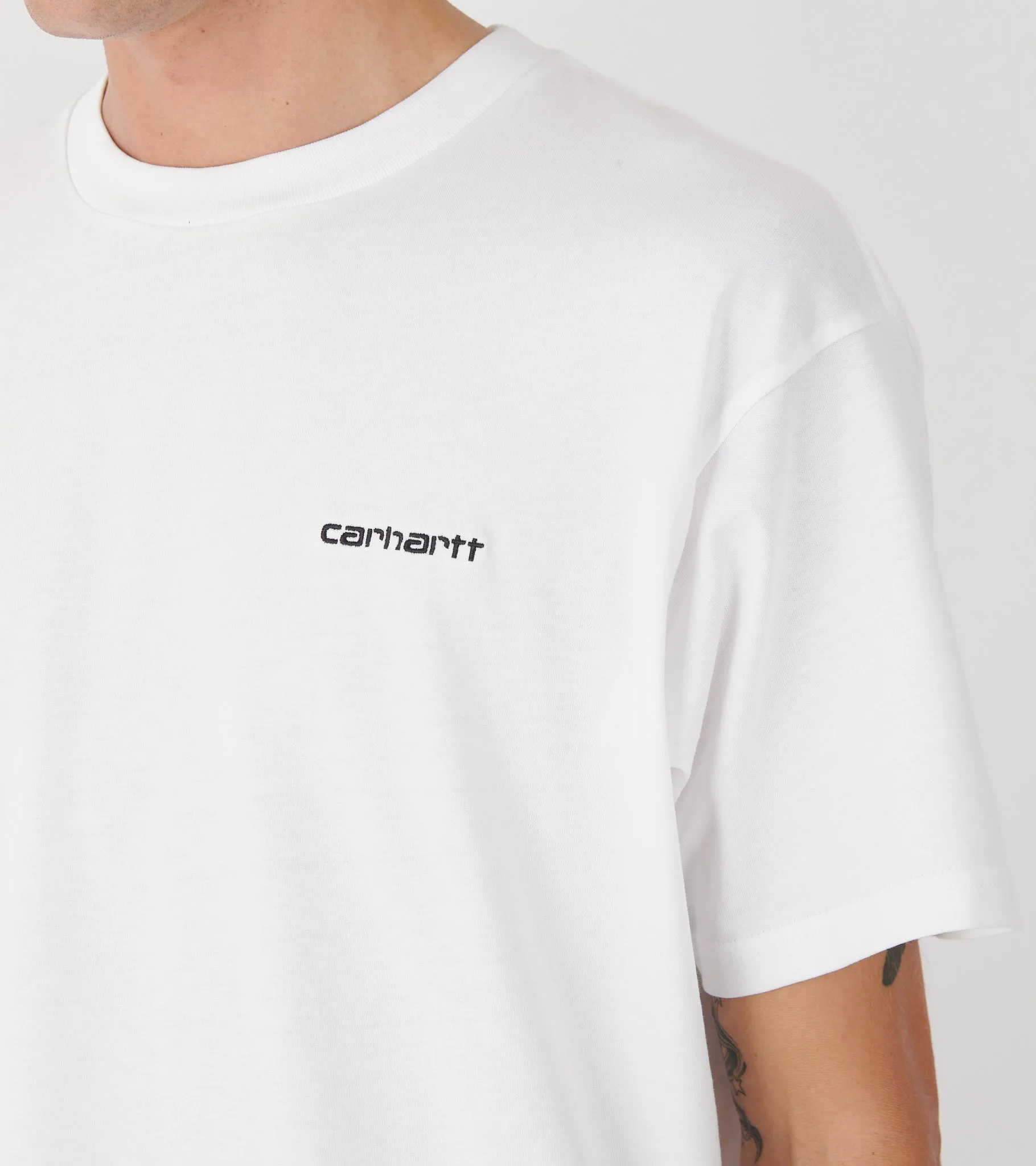S/S Script Embroidery T-shirt White/Black sold by Dr. Adams product image thumbnail 3