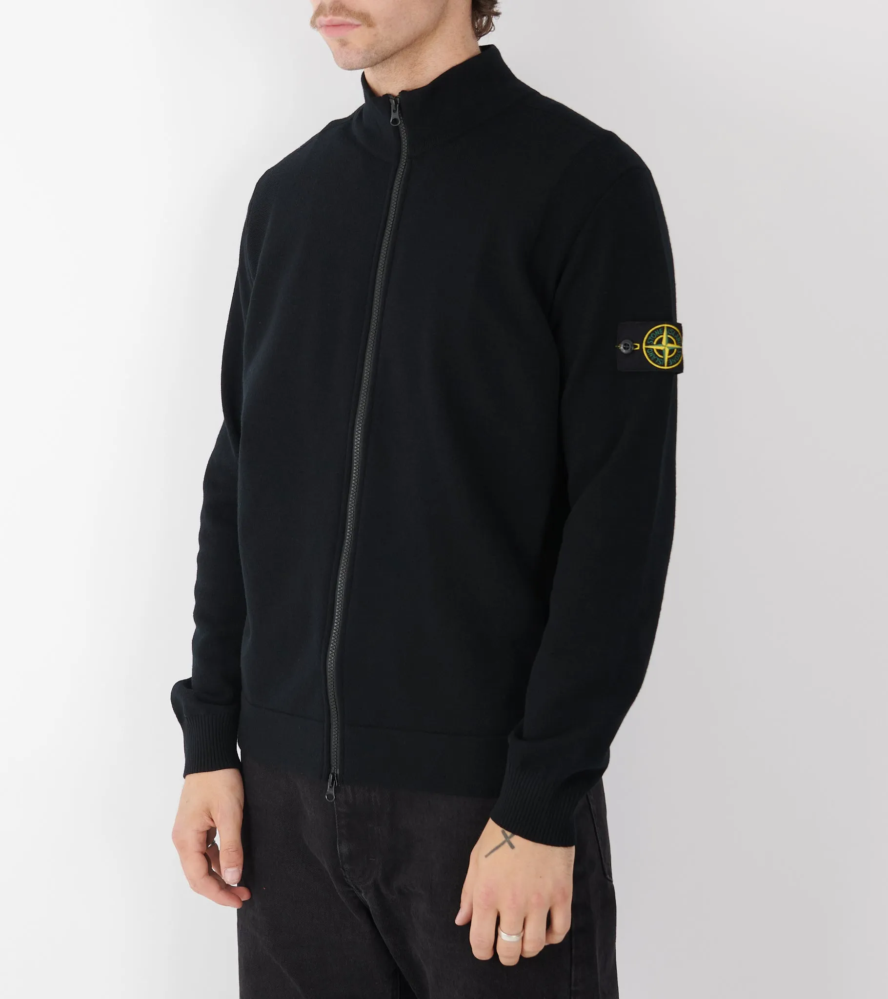 Wool Zip Cardigan Black sold by Dr. Adams product image thumbnail 4