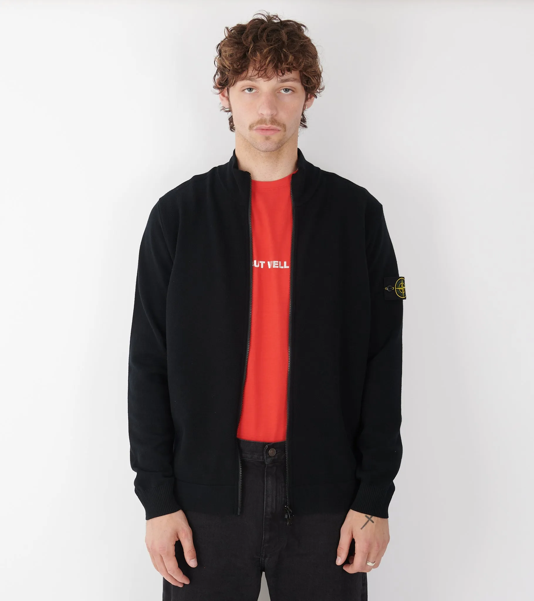 Wool Zip Cardigan Black sold by Dr. Adams product image thumbnail 2