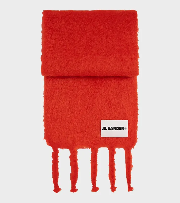 Plain Mohair Scarf Red sold by Dr. Adams