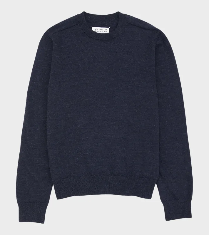 Wool Crewneck Dark Navy sold by Dr. Adams