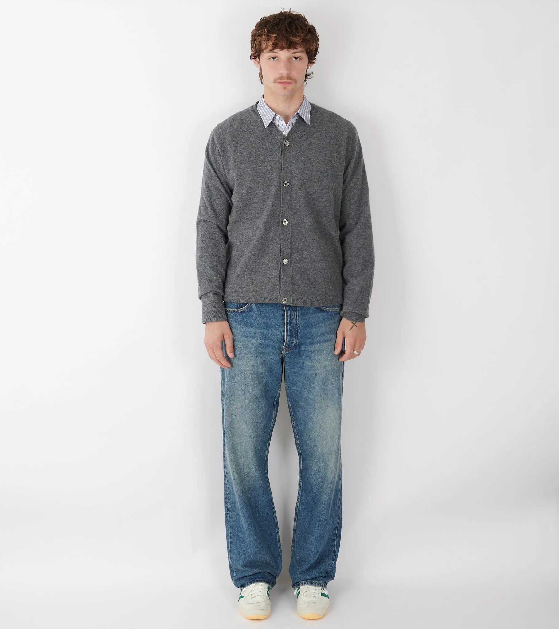 V-neck Lambswool Cardigan Grey sold by Dr. Adams product image thumbnail 2