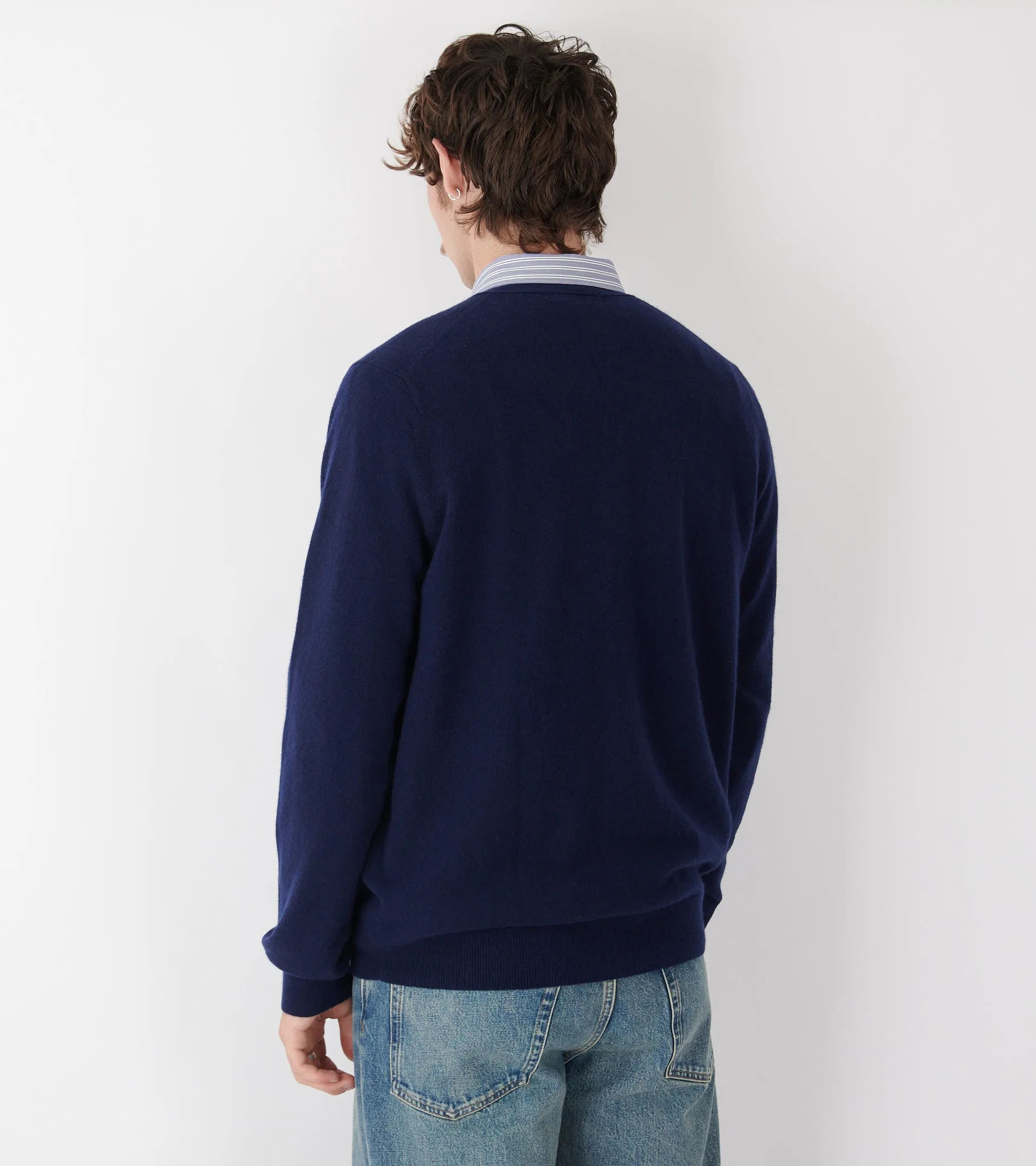 V-neck Lambswool Cardigan Navy sold by Dr. Adams product image thumbnail 4